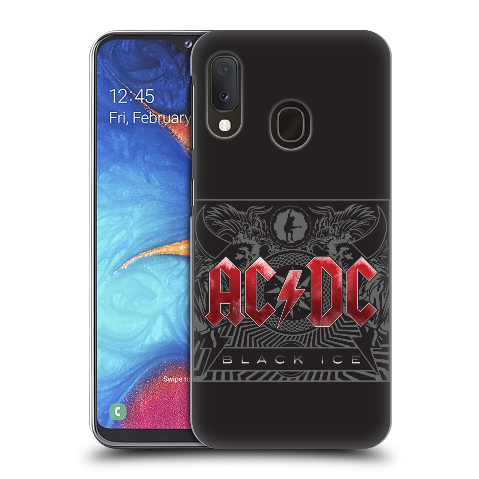 Plastové pouzdro na mobil Samsung Galaxy A20e - Head Case - AC/DC Black Ice