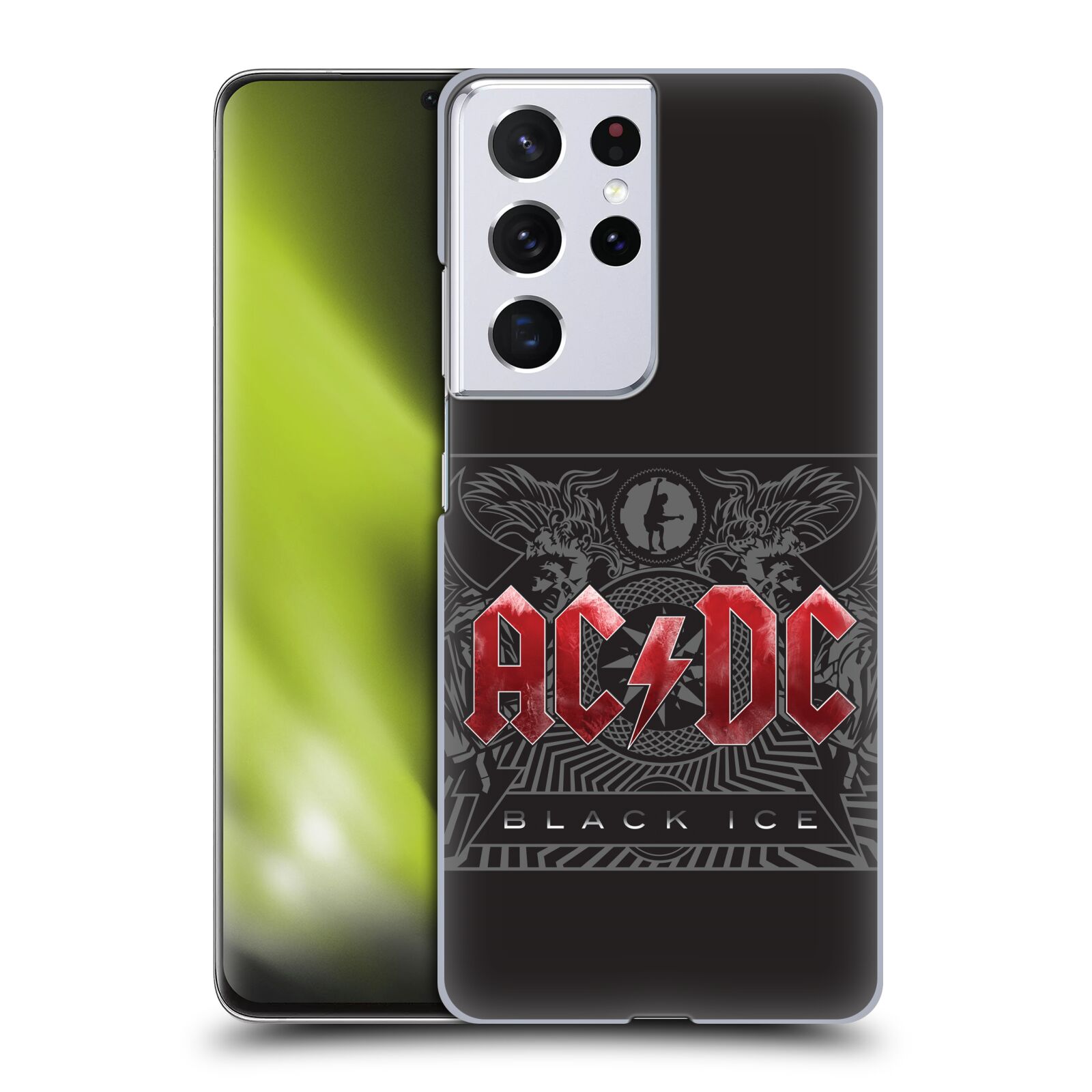 Plastové pouzdro na mobil Samsung Galaxy S21 Ultra 5G - Head Case - AC/DC Black Ice