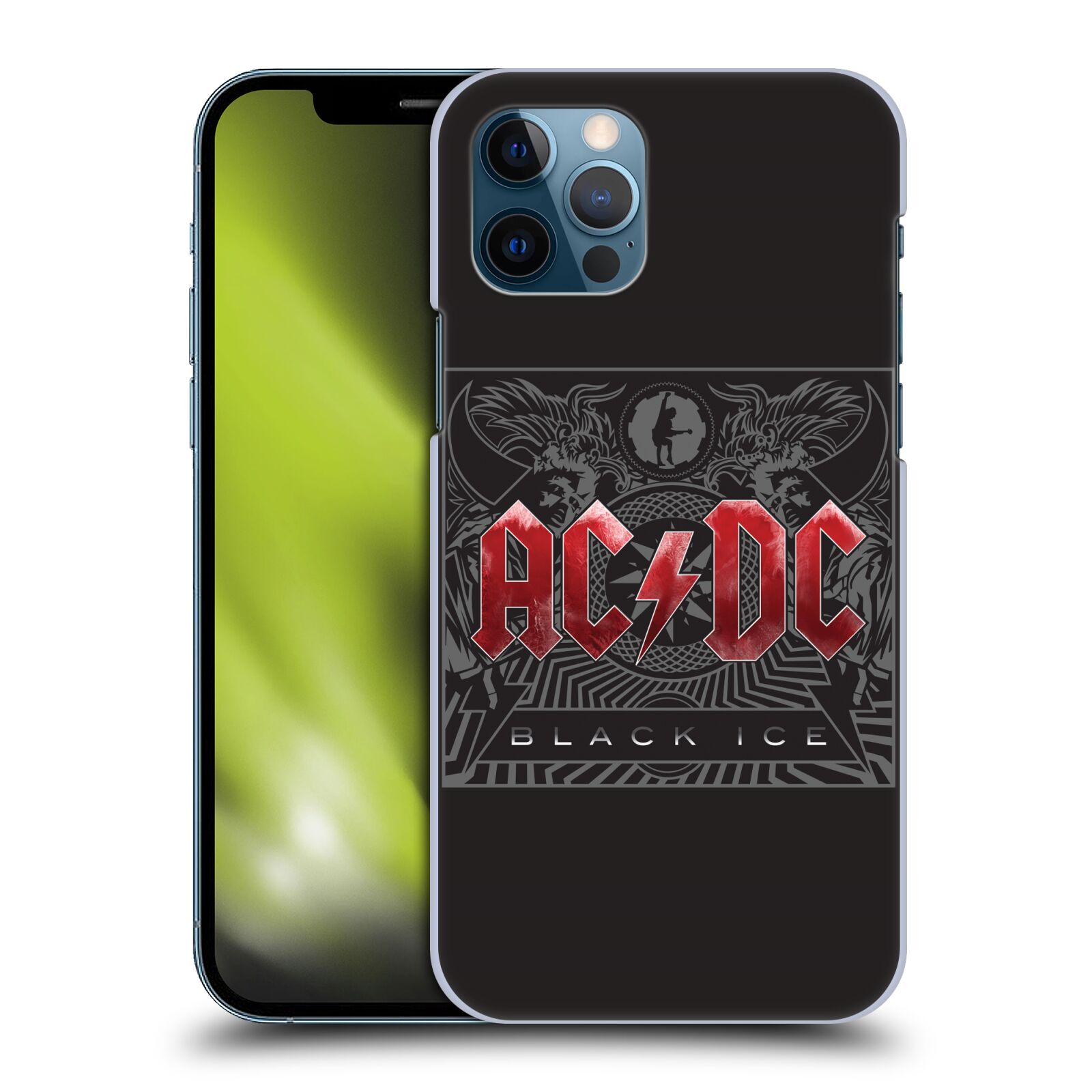 Plastové pouzdro na mobil Apple iPhone 12 / 12 Pro - Head Case - AC/DC Black Ice