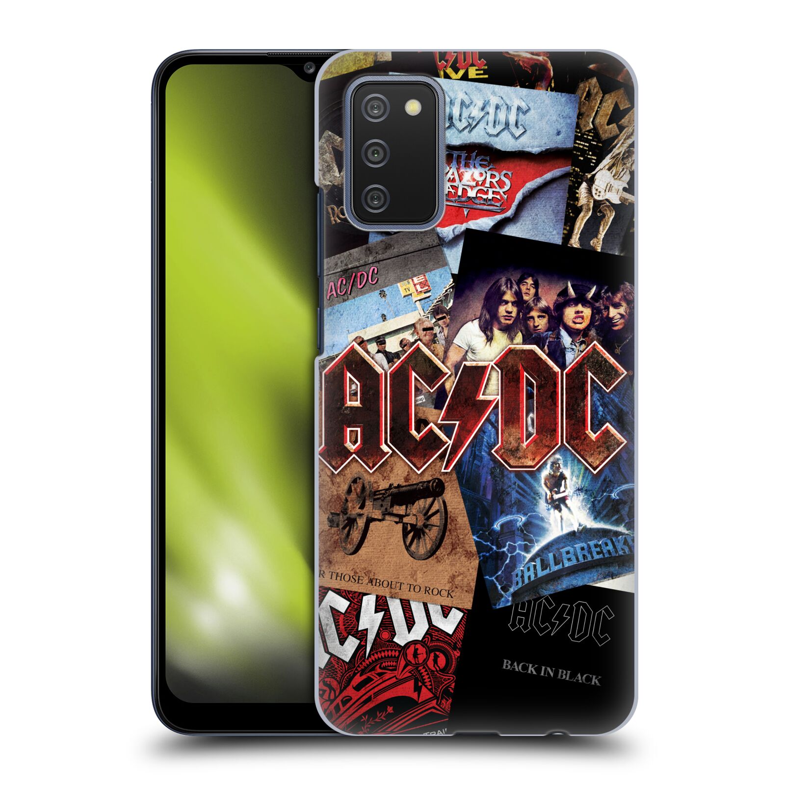 Plastové pouzdro na mobil Samsung Galaxy A02s - Head Case - AC/DC Koláž desek