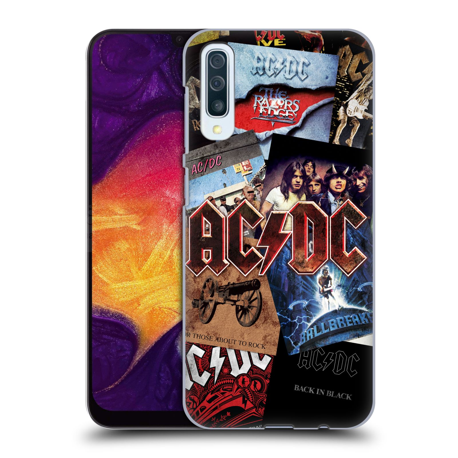 Plastové pouzdro na mobil Samsung Galaxy A50 / A30s - Head Case - AC/DC Koláž desek