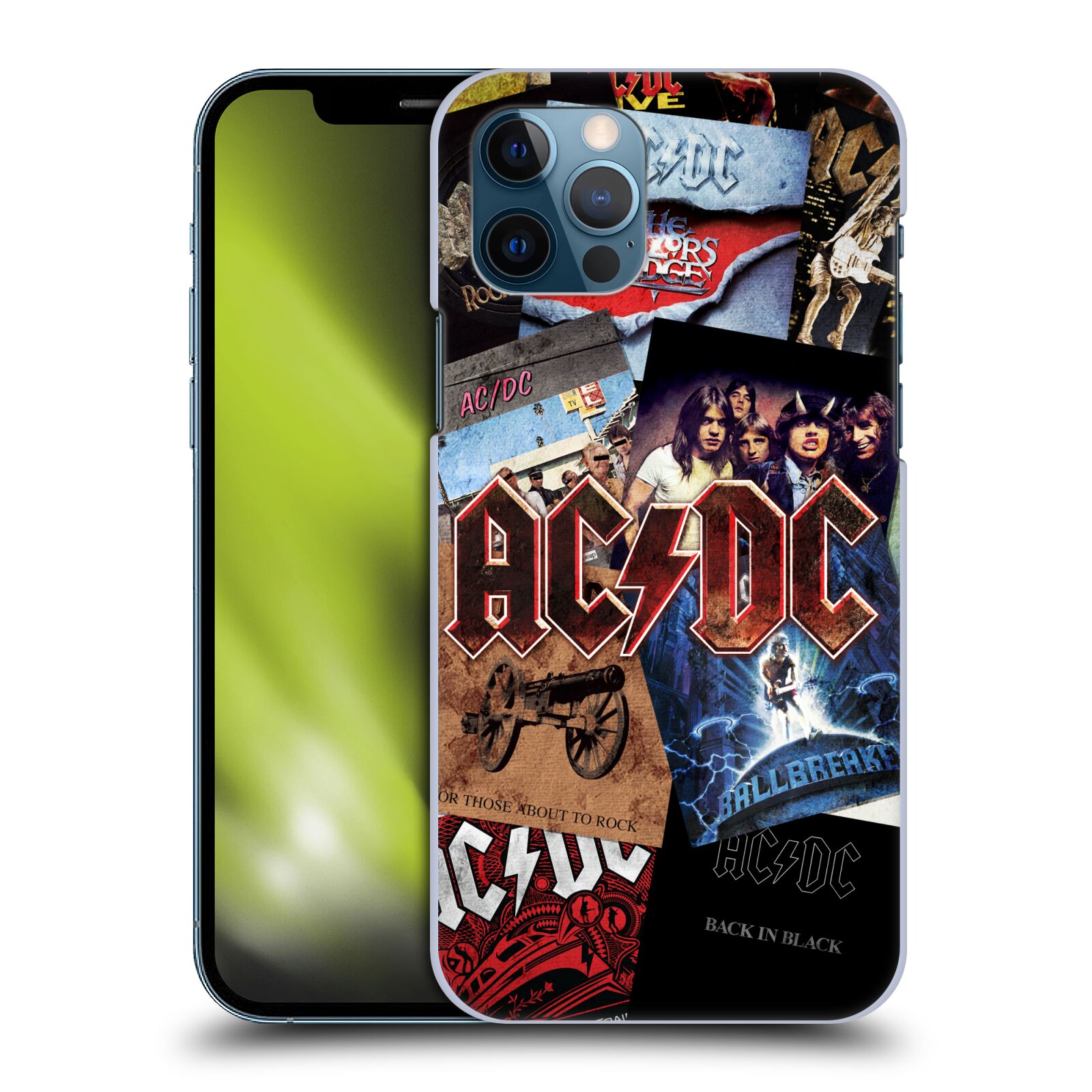 Plastové pouzdro na mobil Apple iPhone 12 / 12 Pro - Head Case - AC/DC Koláž desek