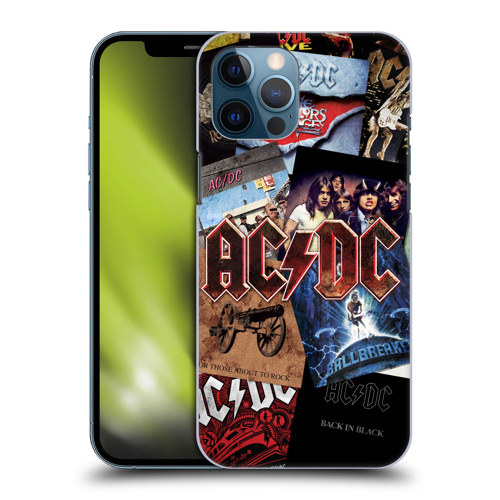 Plastové pouzdro na mobil Apple iPhone 12 Pro Max - Head Case - AC/DC Koláž desek