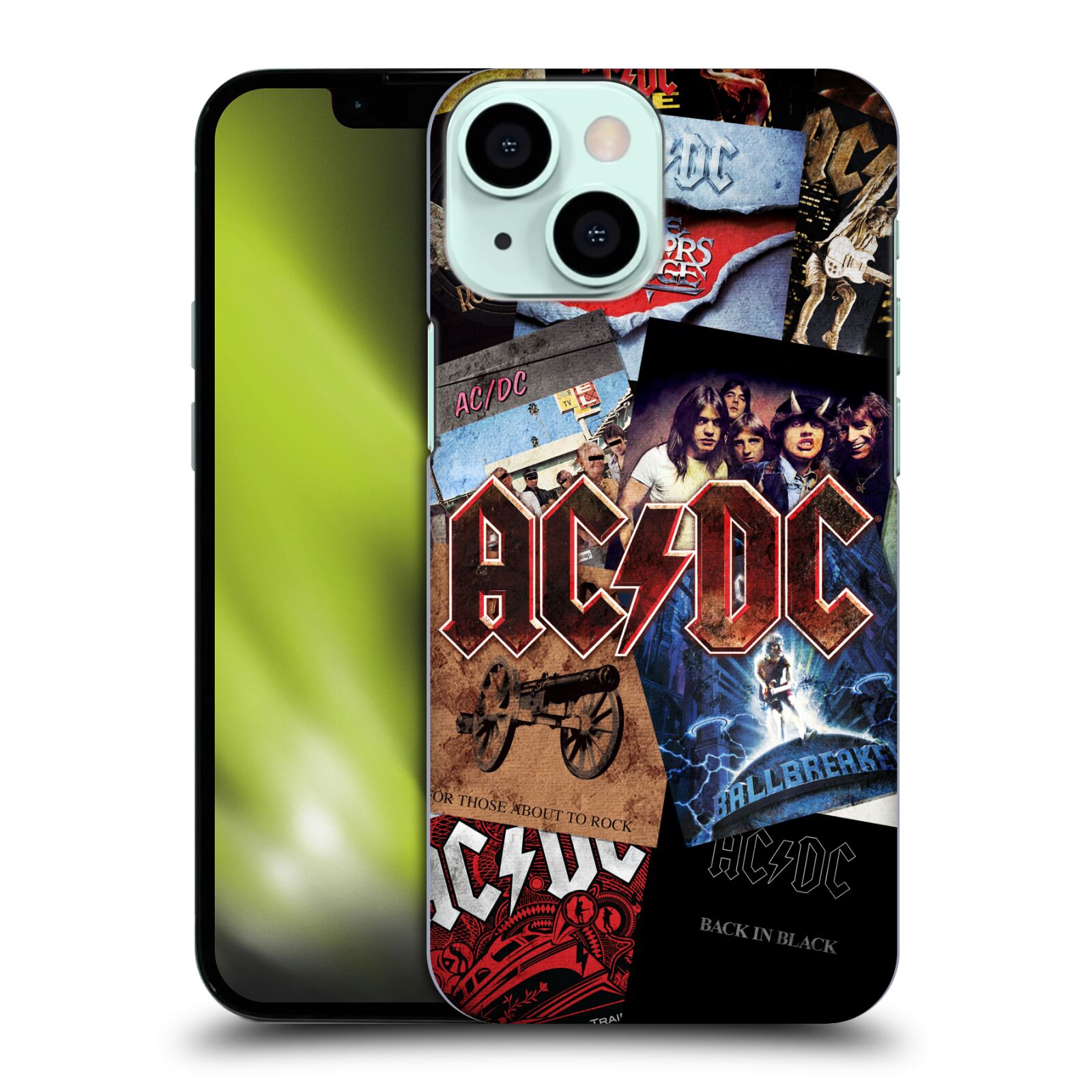 Plastové pouzdro na mobil Apple iPhone 13 Mini - Head Case - AC/DC Koláž desek