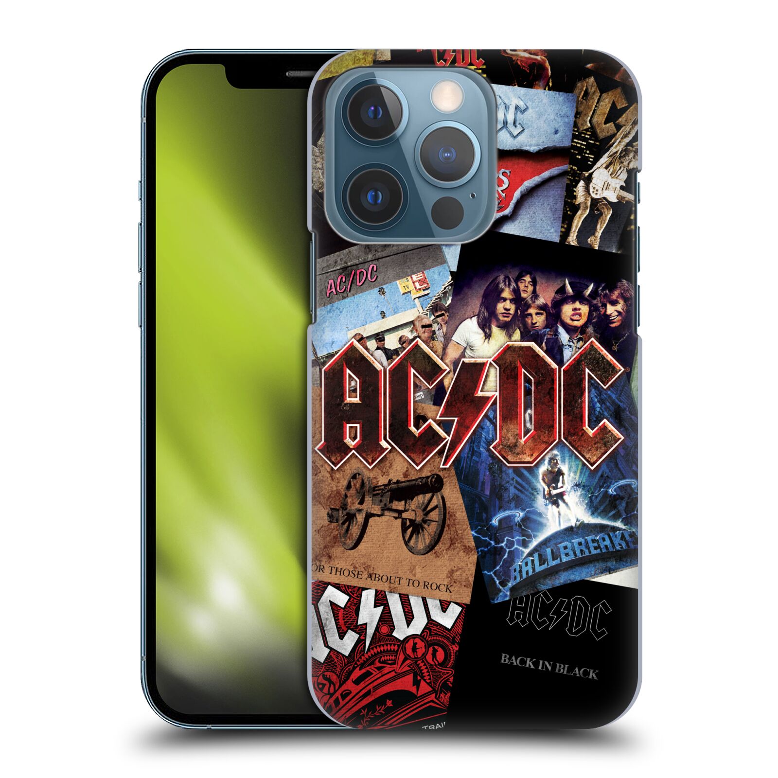 Plastové pouzdro na mobil Apple iPhone 13 Pro - Head Case - AC/DC Koláž desek