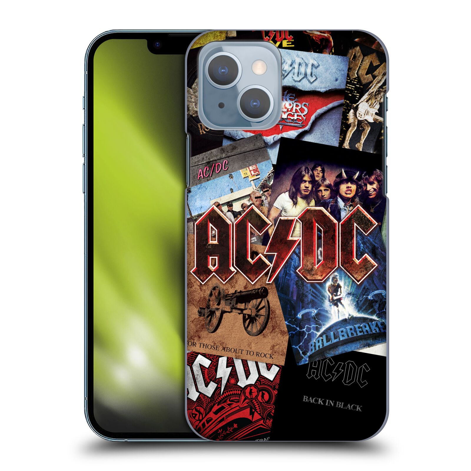 Plastové pouzdro na mobil Apple iPhone 14 - Head Case - AC/DC Koláž desek