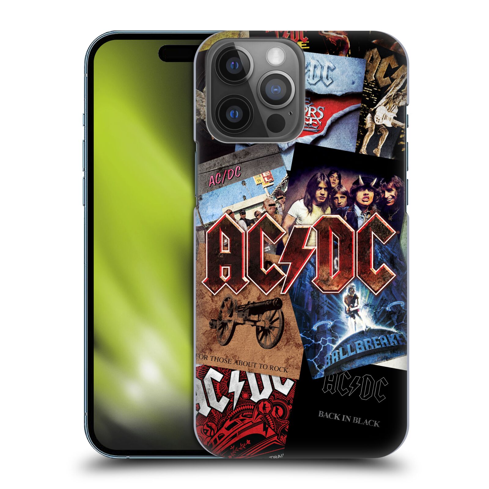 Plastové pouzdro na mobil Apple iPhone 14 Pro Max - Head Case - AC/DC Koláž desek
