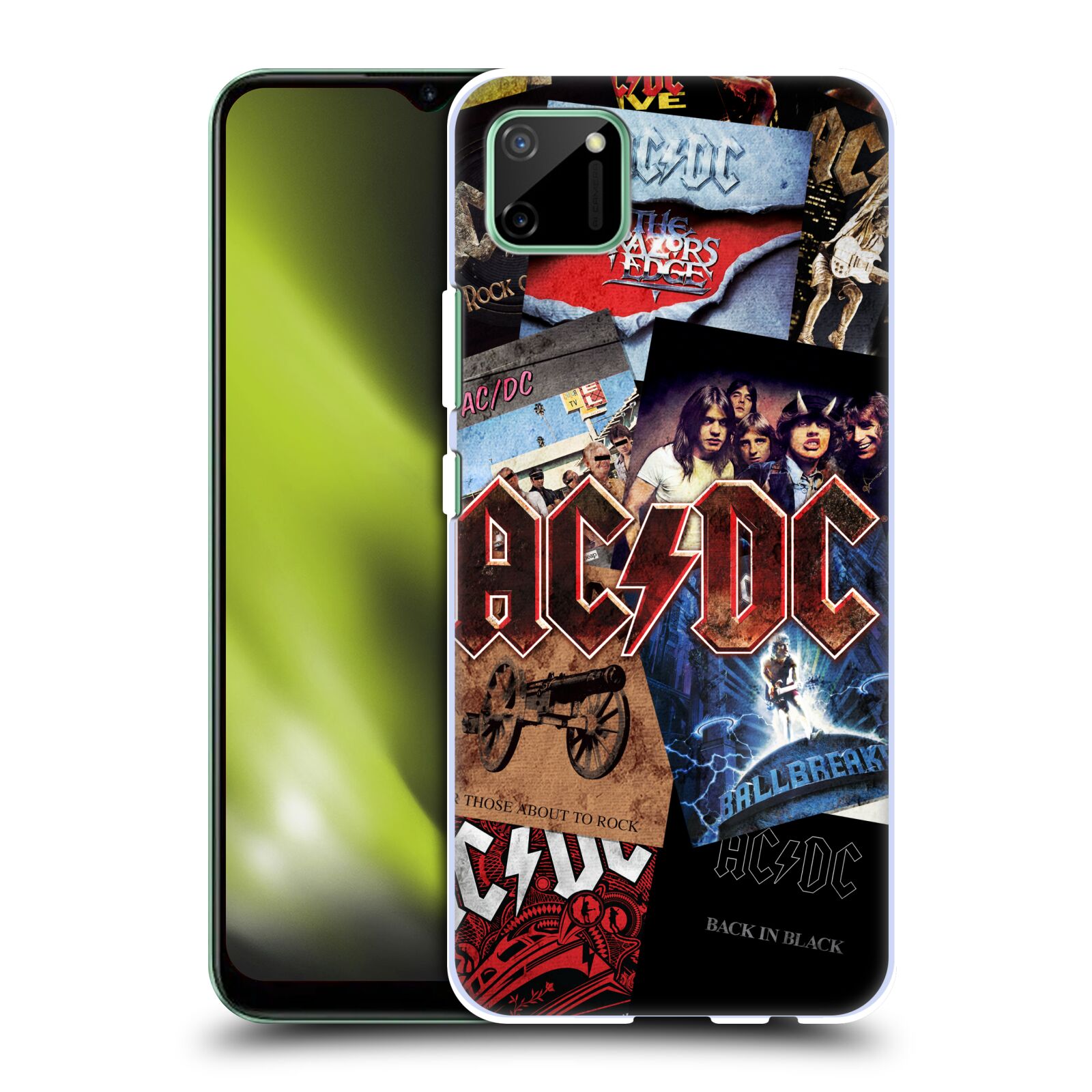 Plastové pouzdro na mobil Realme C11 - Head Case - AC/DC Koláž desek