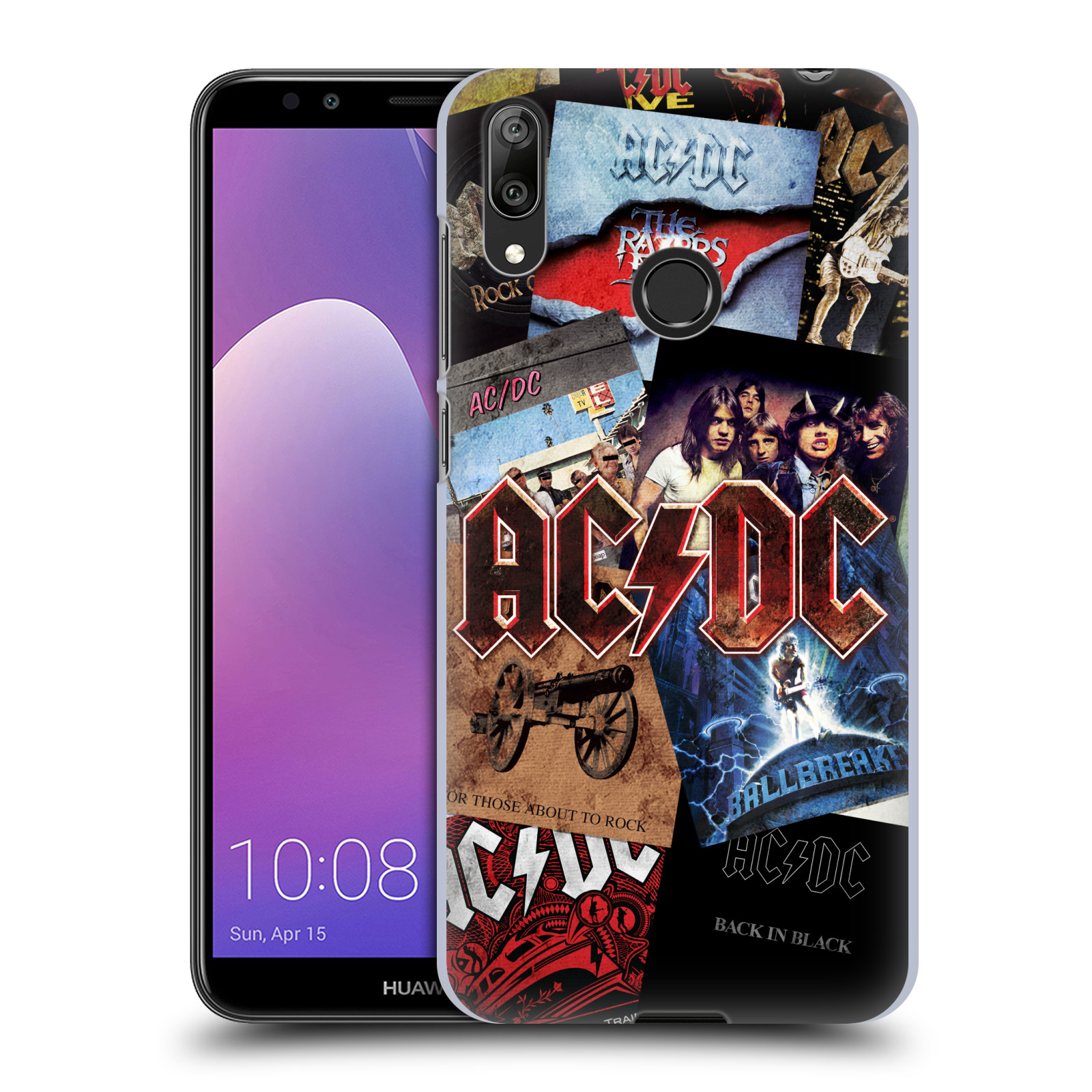 Plastové pouzdro na mobil Huawei Y7 (2019) - Head Case - AC/DC Koláž desek