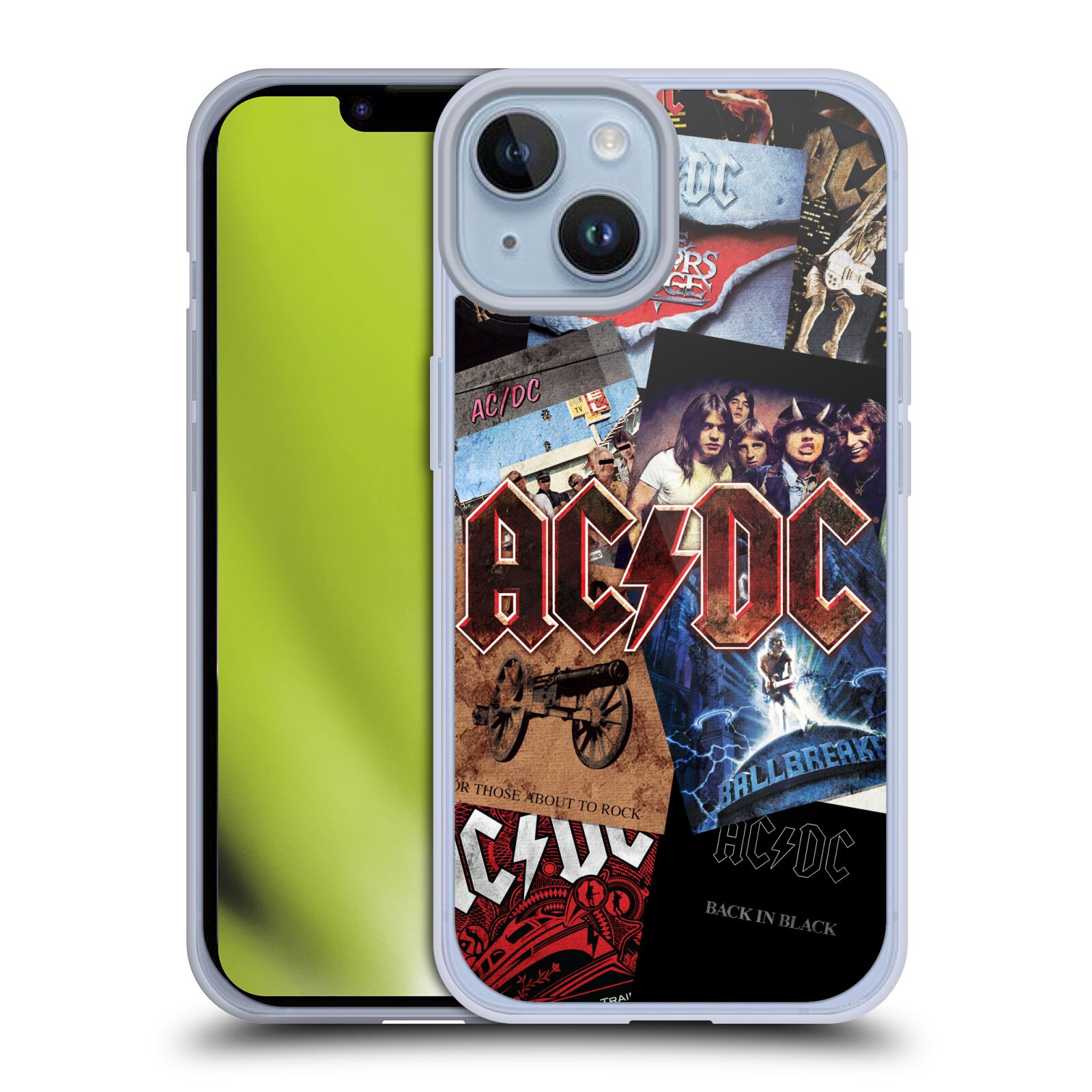 Silikonové pouzdro na mobil Apple iPhone 14 - Head Case - AC/DC Koláž desek