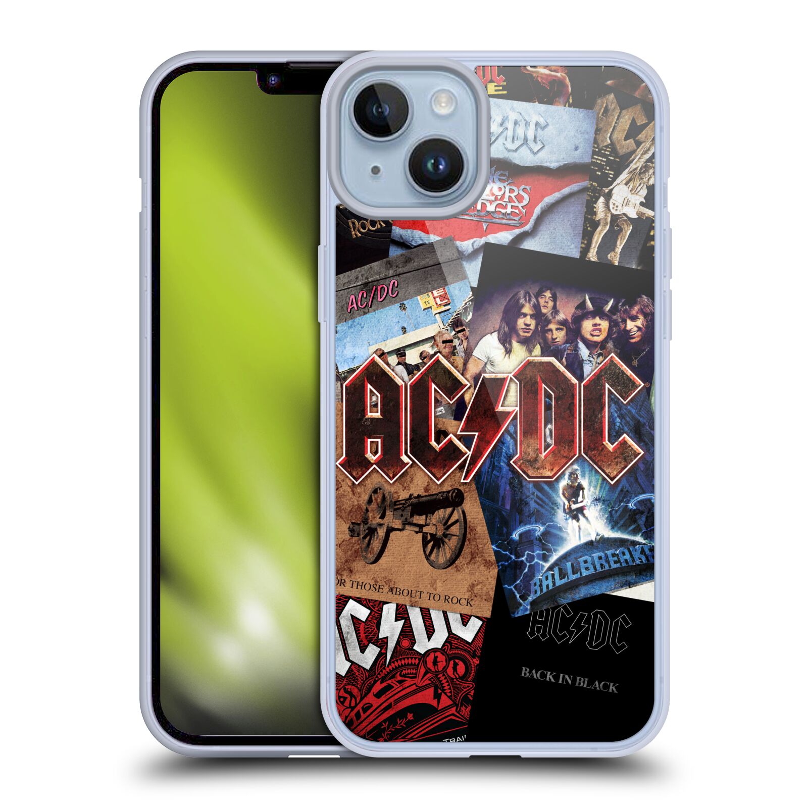Silikonové pouzdro na mobil Apple iPhone 14 Plus - Head Case - AC/DC Koláž desek
