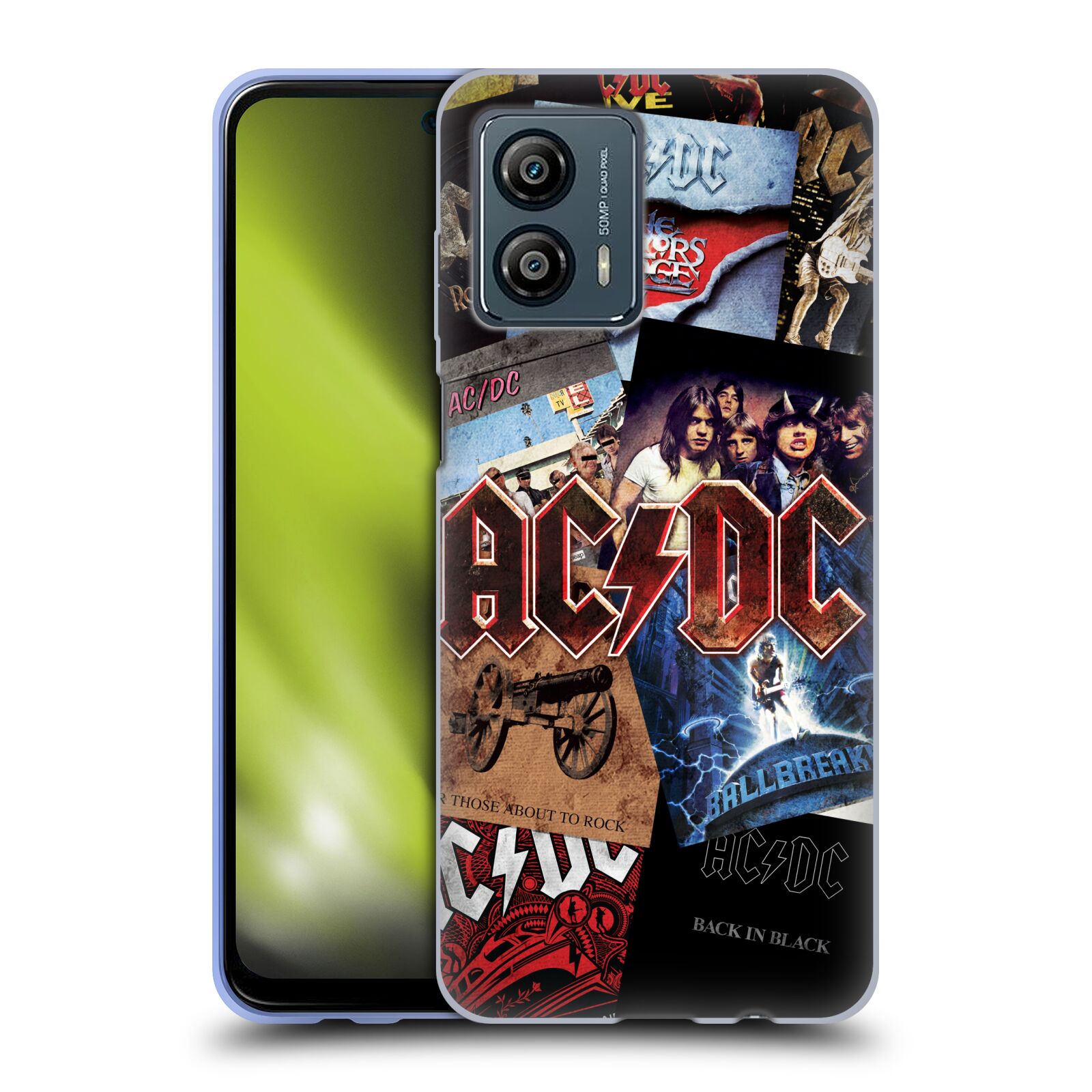 Silikonové pouzdro na mobil Motorola Moto G53 5G - Head Case - AC/DC Koláž desek