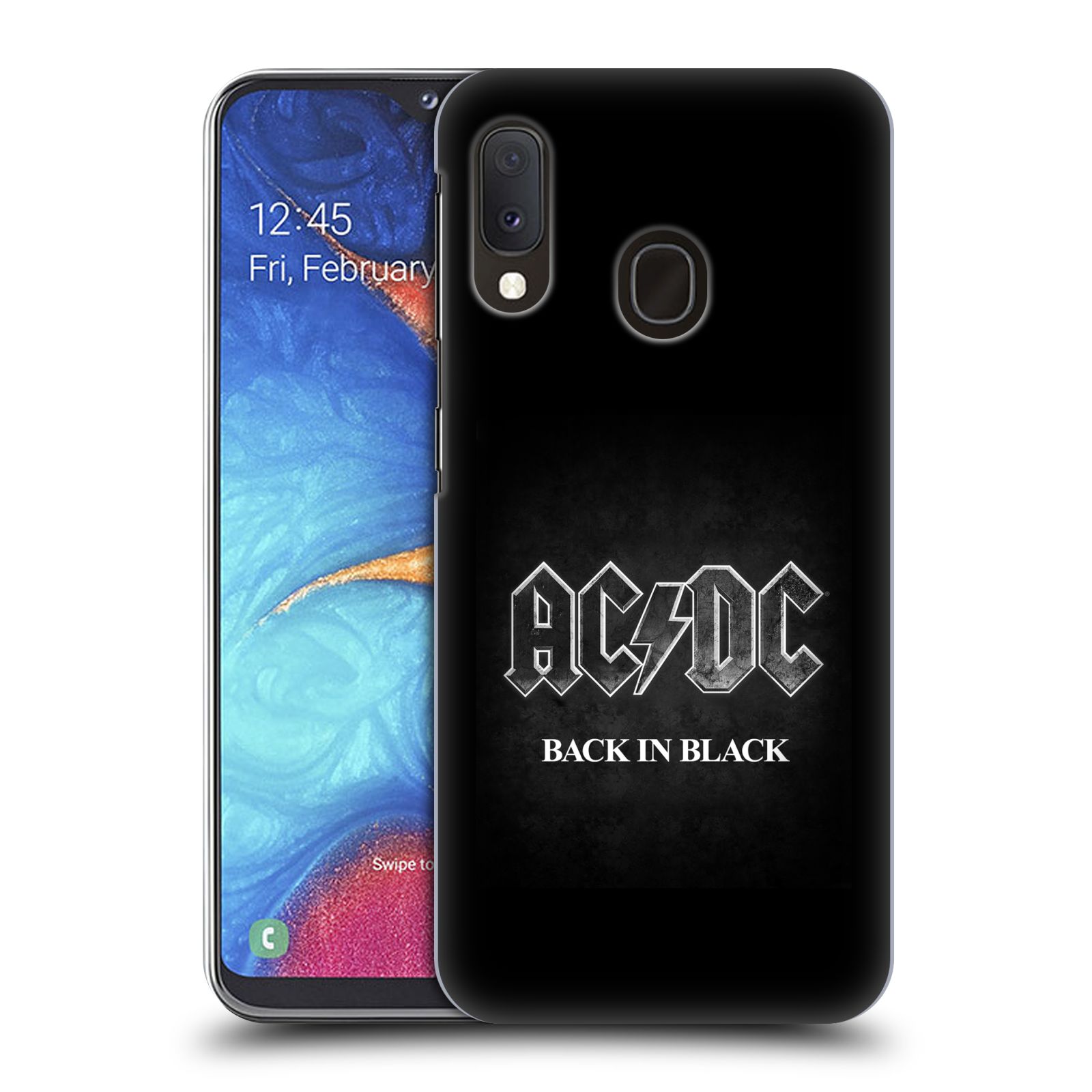 Plastové pouzdro na mobil Samsung Galaxy A20e - Head Case - AC/DC BACK IN BLACK