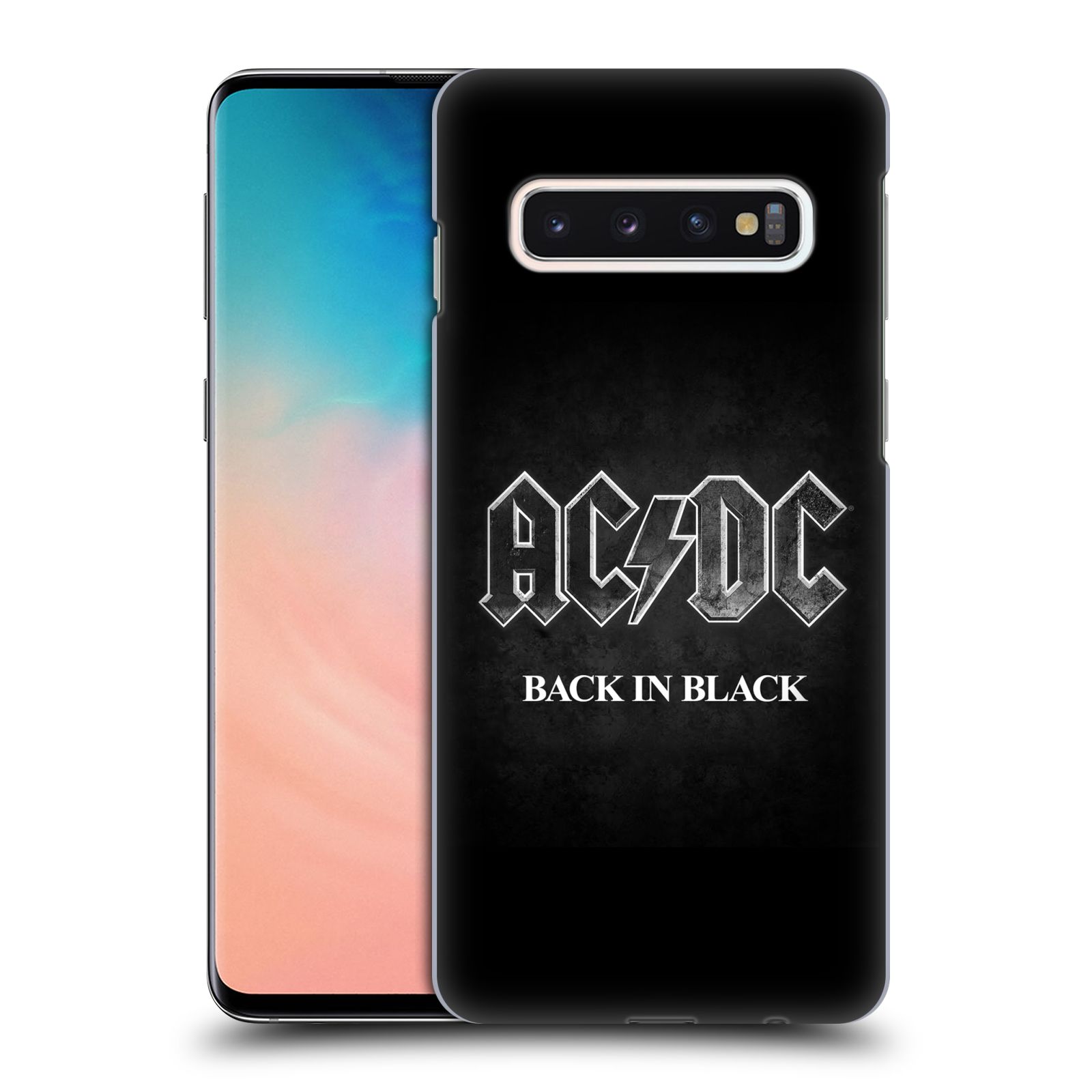 Plastové pouzdro na mobil Samsung Galaxy S10 - Head Case - AC/DC BACK IN BLACK