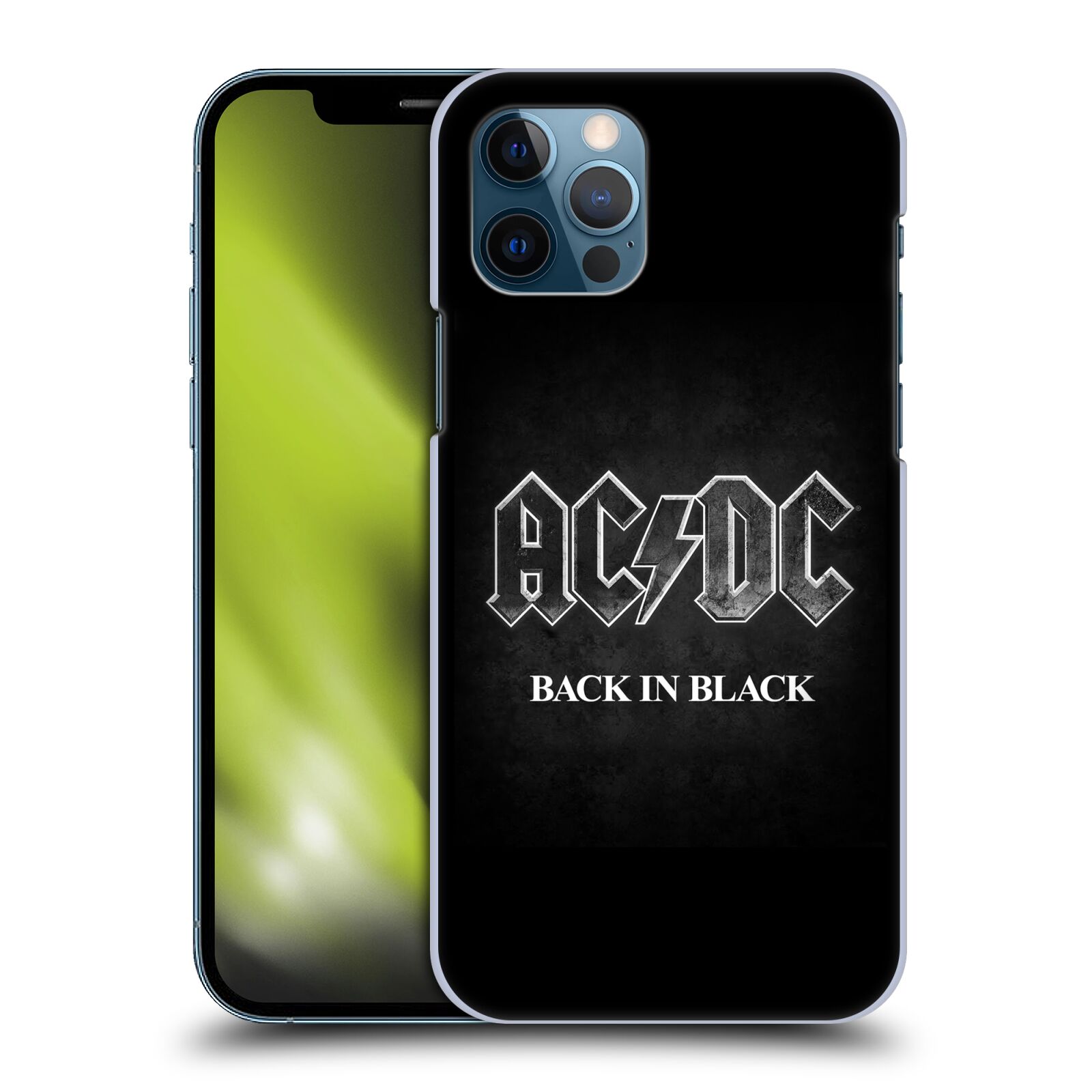 Plastové pouzdro na mobil Apple iPhone 12 / 12 Pro - Head Case - AC/DC BACK IN BLACK