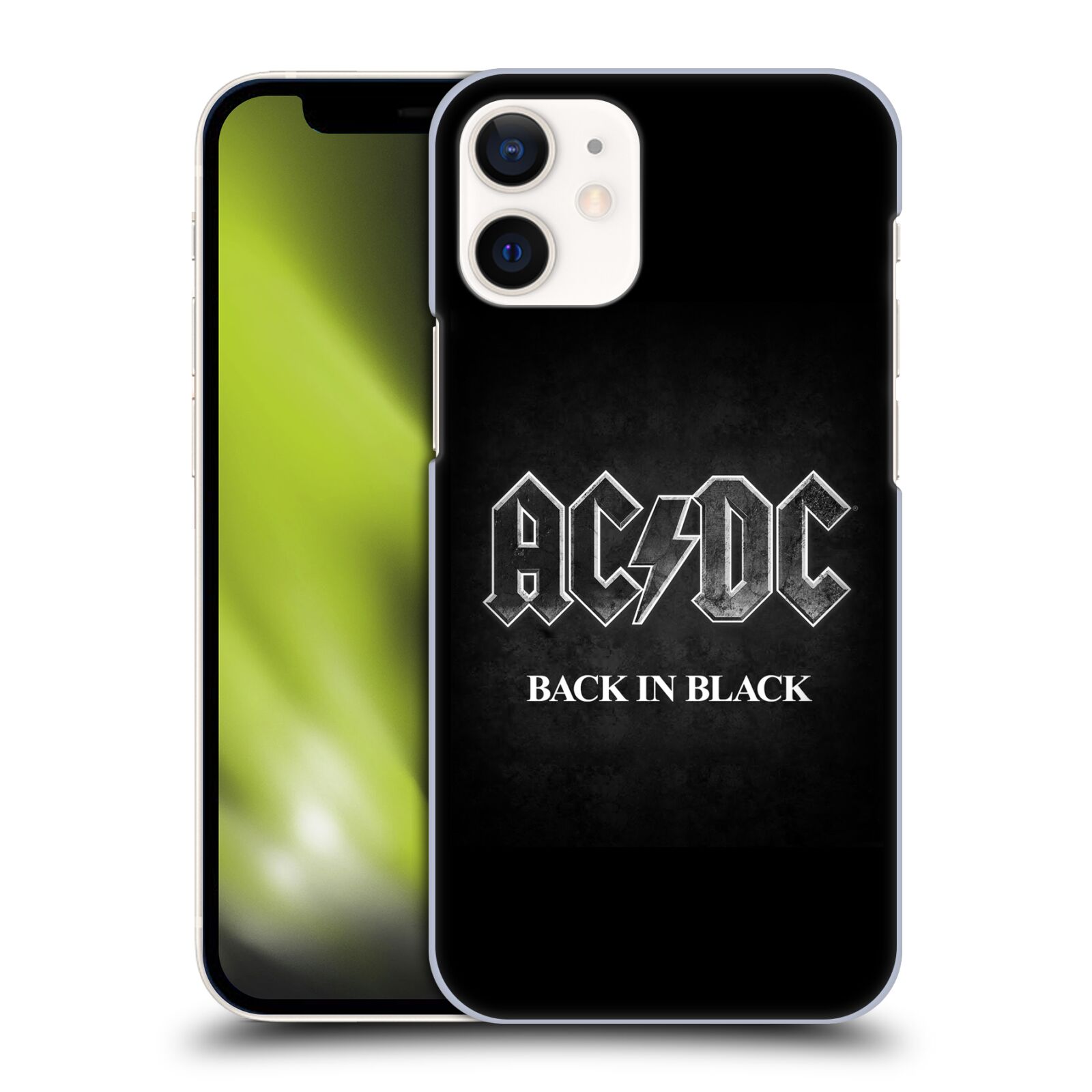 Plastové pouzdro na mobil Apple iPhone 12 Mini - Head Case - AC/DC BACK IN BLACK