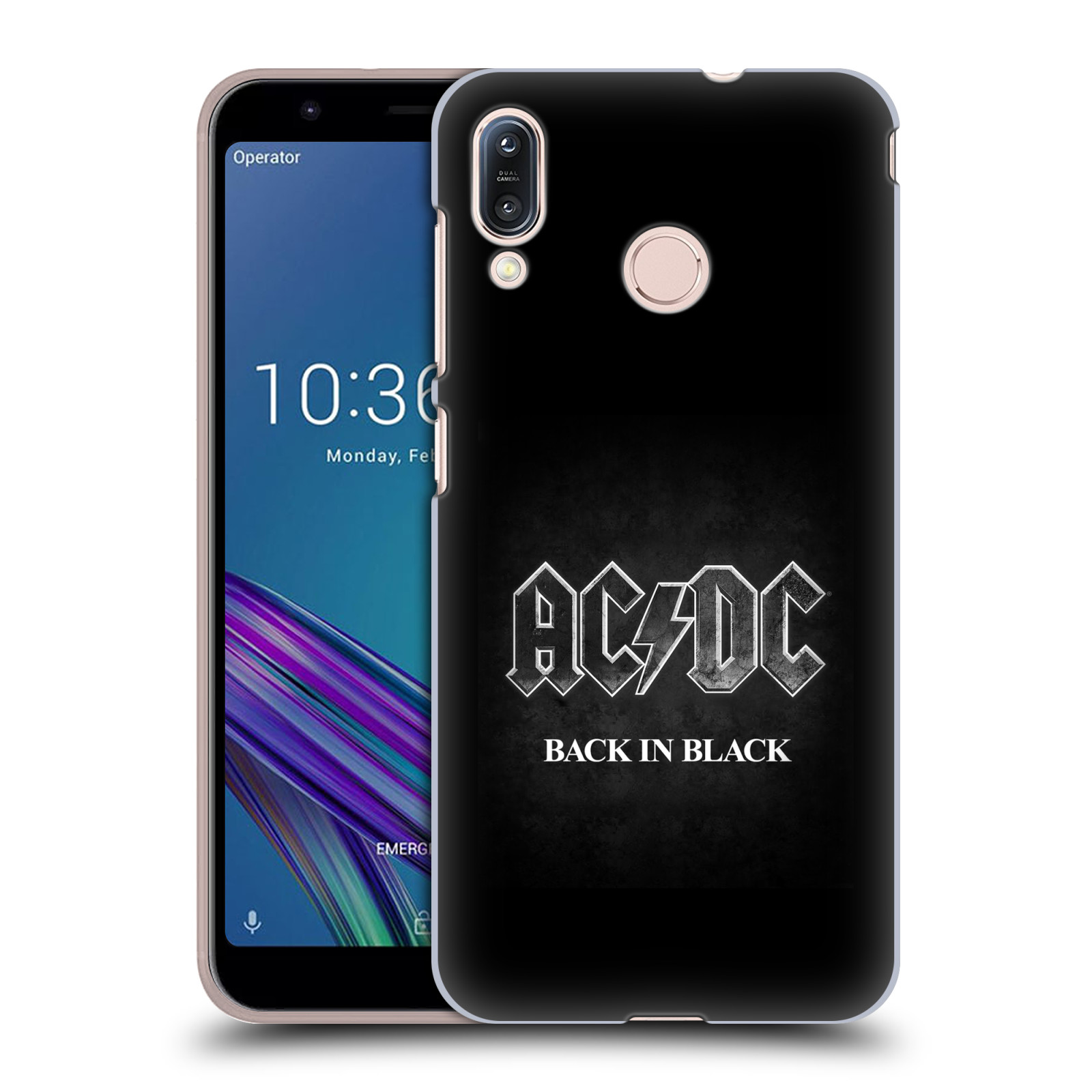 Plastové pouzdro na mobil Asus Zenfone Max M1 ZB555KL - Head Case - AC/DC BACK IN BLACK