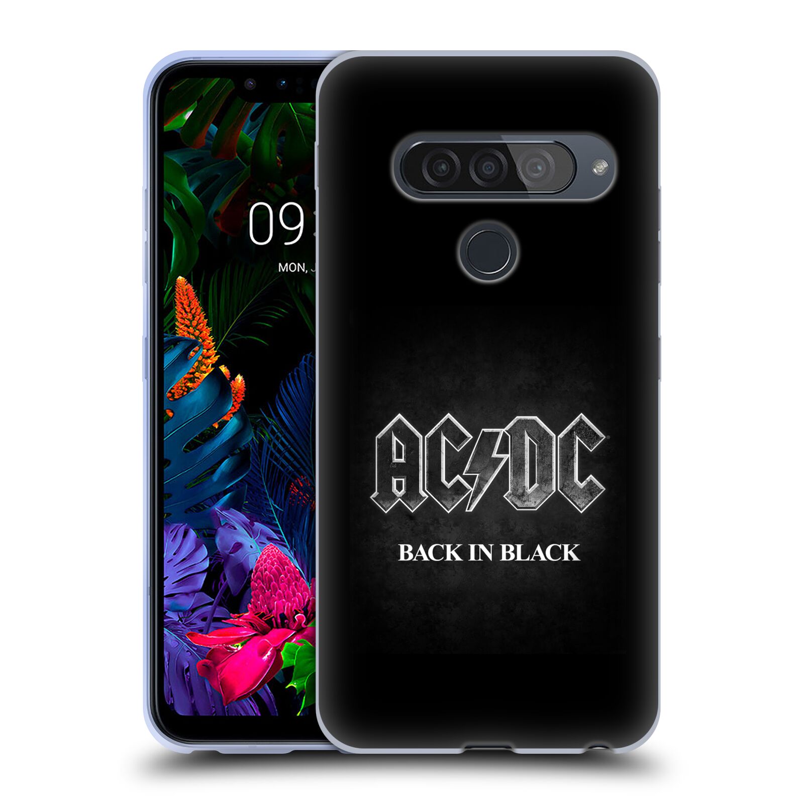 Silikonové pouzdro na mobil LG G8s ThinQ - Head Case - AC/DC BACK IN BLACK