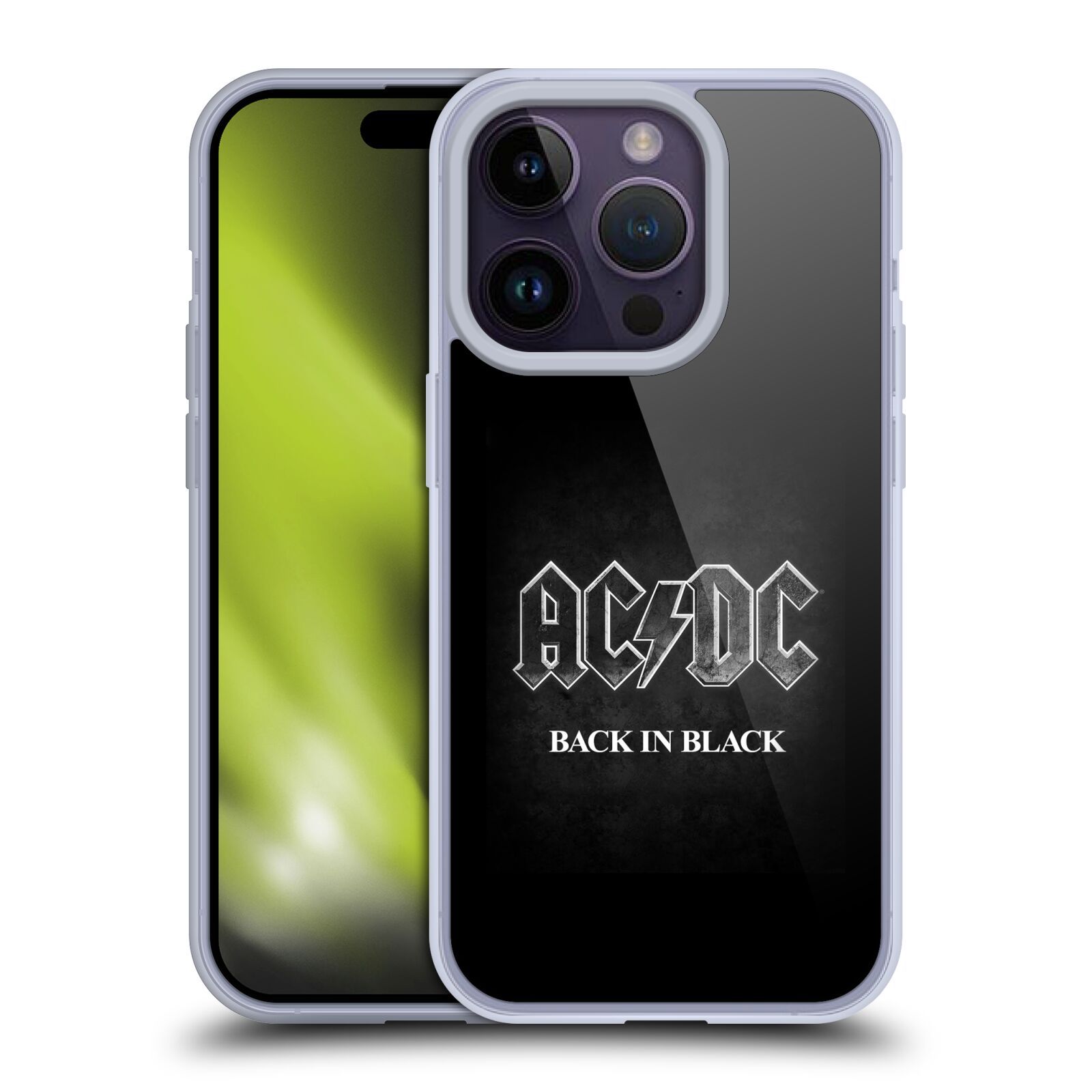 Silikonové pouzdro na mobil Apple iPhone 14 Pro - Head Case - AC/DC BACK IN BLACK