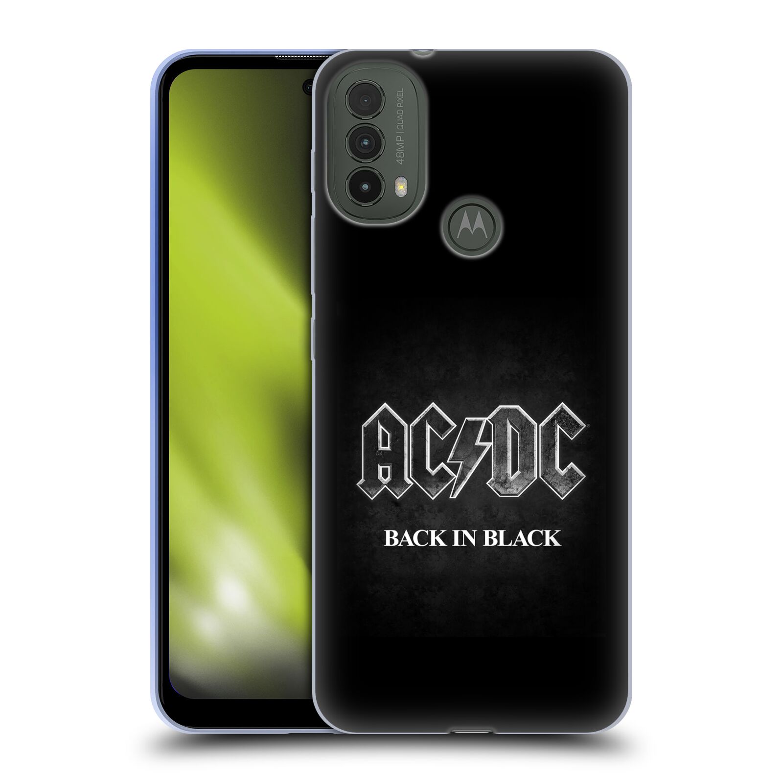Silikonové pouzdro na mobil Motorola Moto E40 - Head Case - AC/DC BACK IN BLACK
