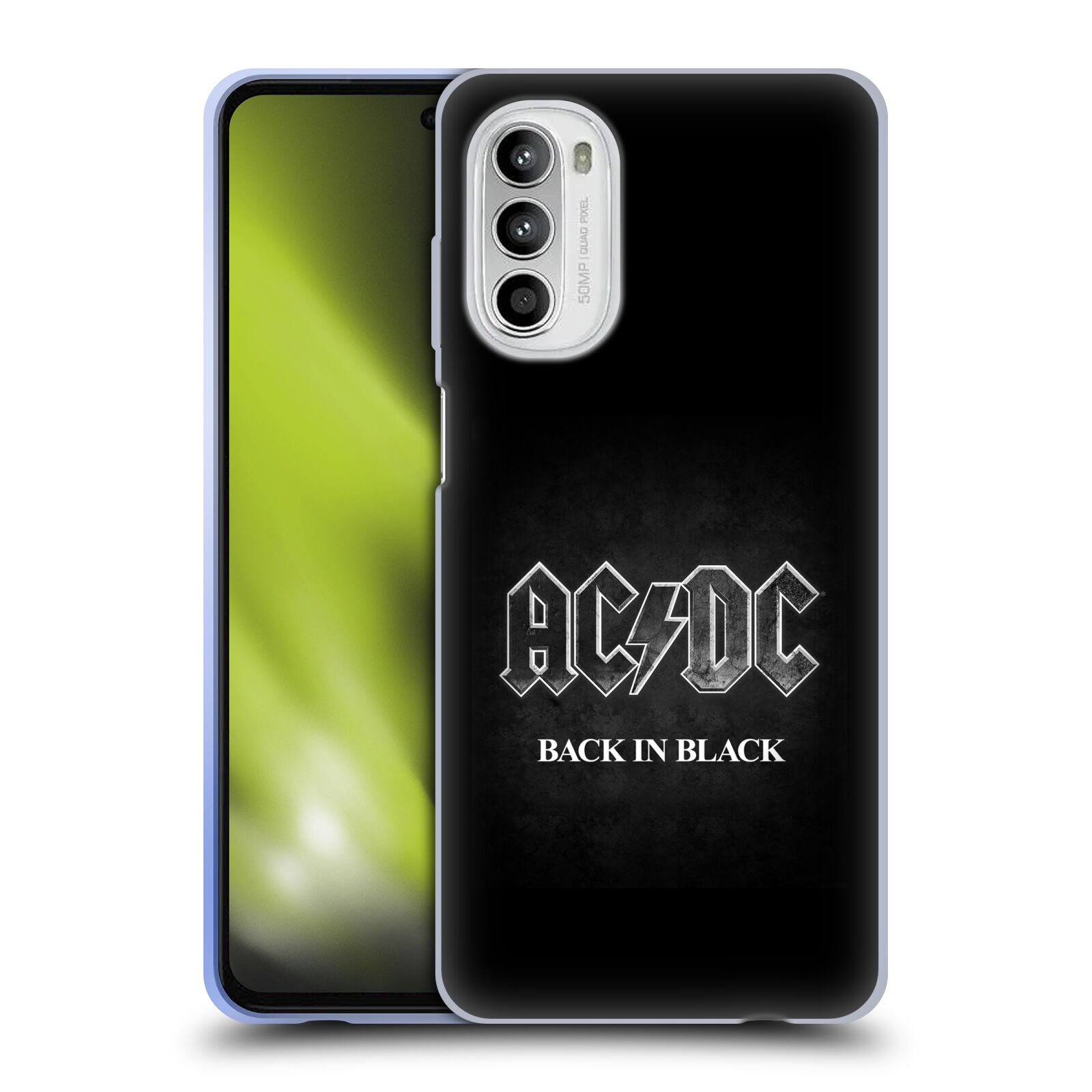 Silikonové pouzdro na mobil Motorola Moto G52 - Head Case - AC/DC BACK IN BLACK
