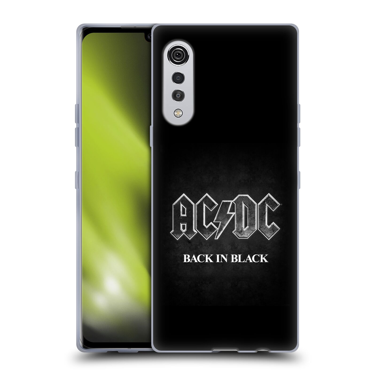 Silikonové pouzdro na mobil LG Velvet - Head Case - AC/DC BACK IN BLACK