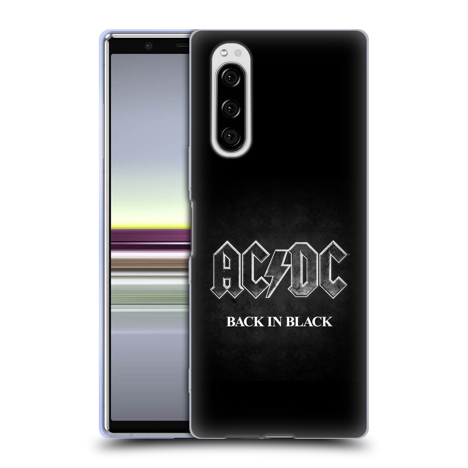 Silikonové pouzdro na mobil Sony Xperia 5 - Head Case - AC/DC BACK IN BLACK