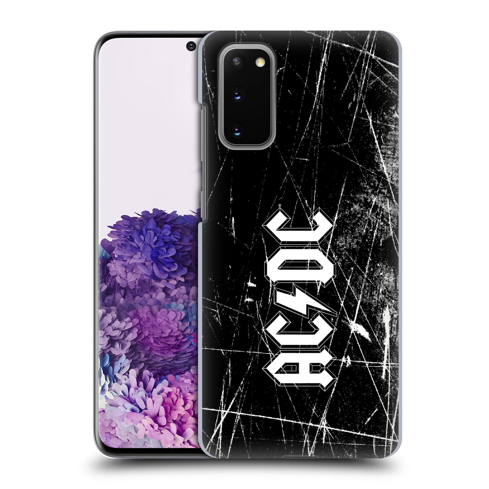 Plastové pouzdro na mobil Samsung Galaxy S20 - Head Case - AC/DC Černobílé logo