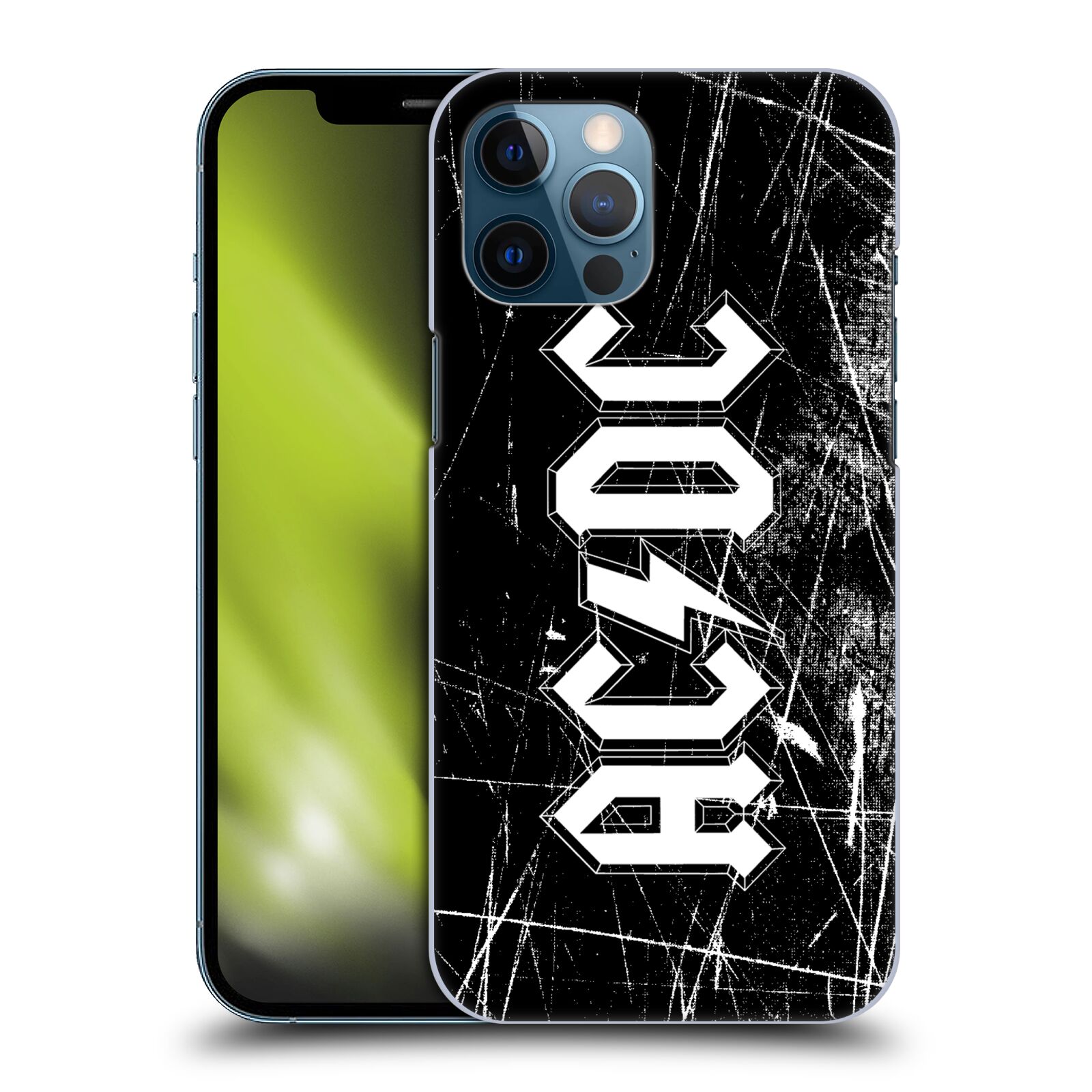 Plastové pouzdro na mobil Apple iPhone 12 Pro Max - Head Case - AC/DC Černobílé logo