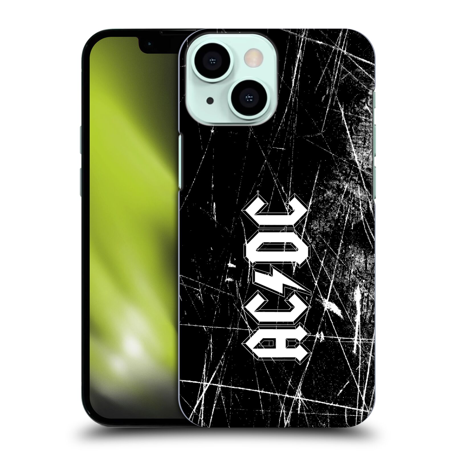 Plastové pouzdro na mobil Apple iPhone 13 Mini - Head Case - AC/DC Černobílé logo