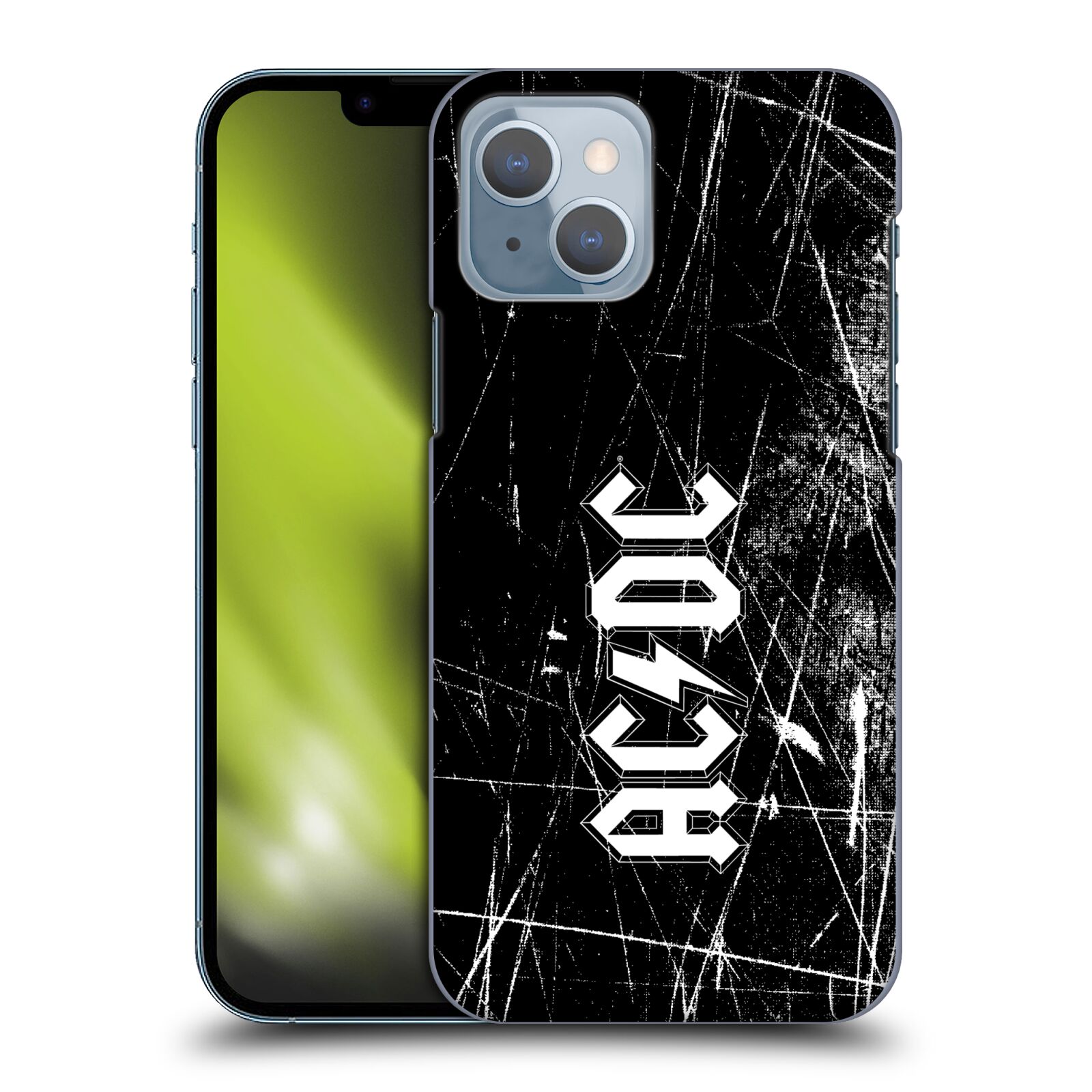 Plastové pouzdro na mobil Apple iPhone 14 - Head Case - AC/DC Černobílé logo