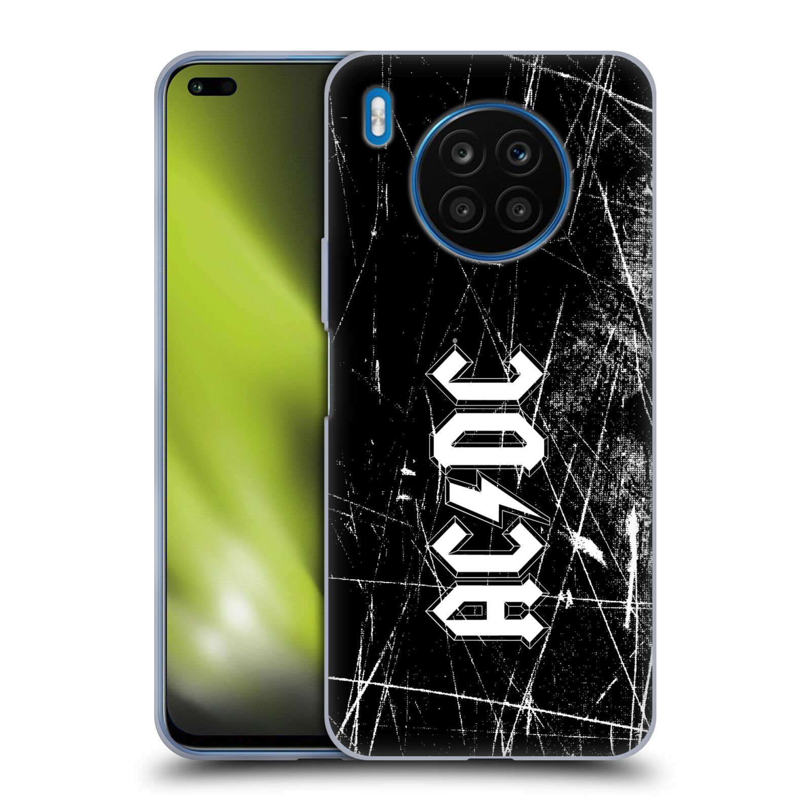 Silikonové pouzdro na mobil Huawei Nova 8i / Honor 50 Lite - Head Case - AC/DC Černobílé logo