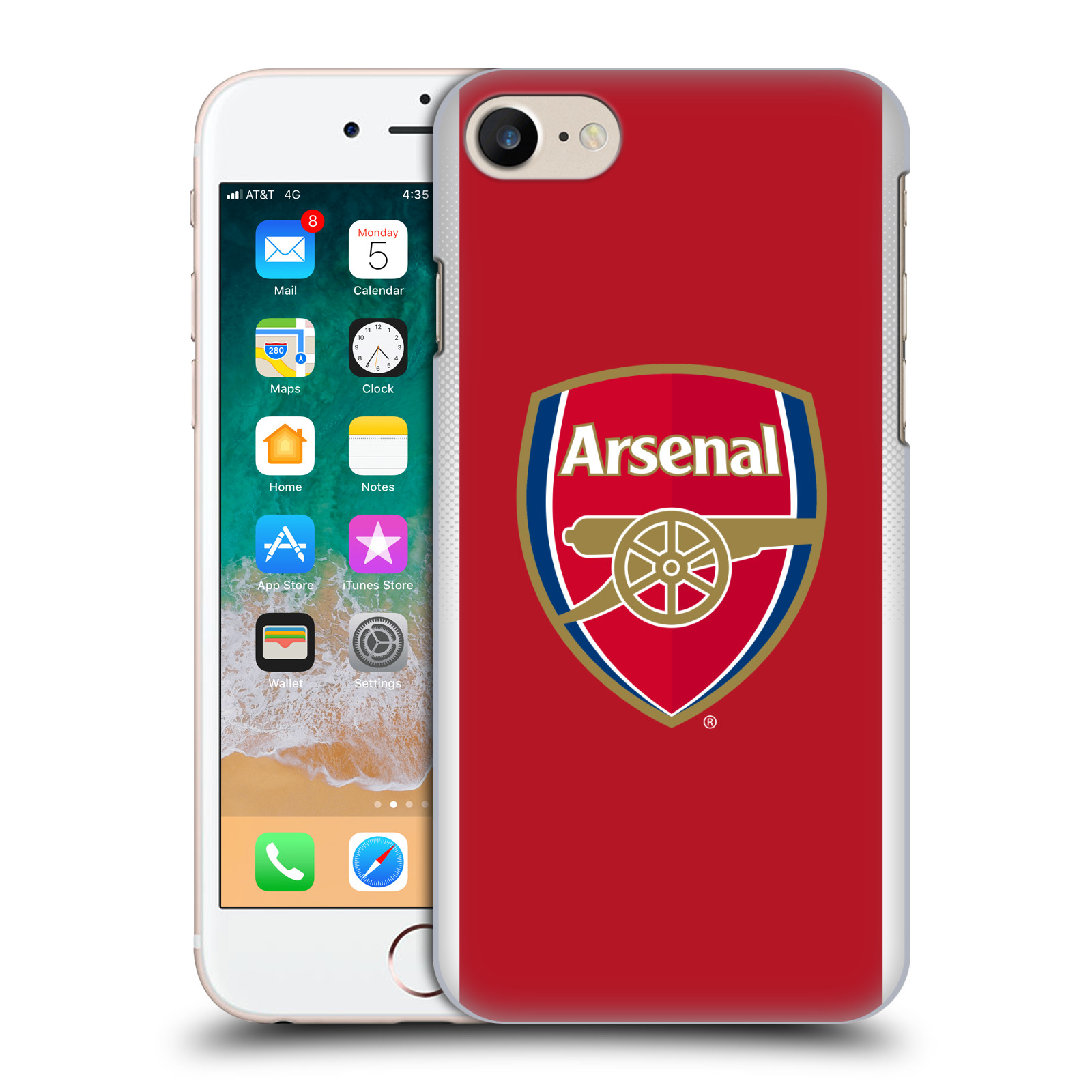 Plastové pouzdro na mobil Apple iPhone 7 - Head Case - Arsenal FC - Logo klubu (Plastový kryt či obal na mobilní telefon s motivem klubu Arsenal FC - Logo klubu pro Apple iPhone 7)