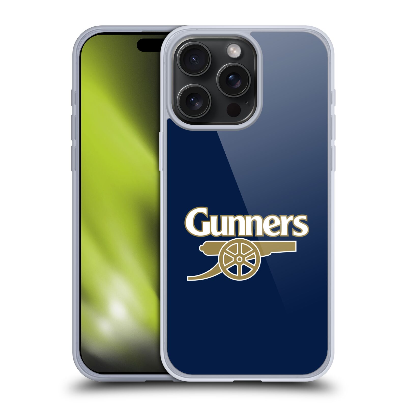 Silikonové lesklé pouzdro na mobil Apple iPhone 15 Pro Max - Head Case - Arsenal FC - Gunners (Silikonový lesklý kryt, obal, pouzdro na mobilní telefon s motivem klubu Arsenal FC - Gunners pro Apple iPhone 15 Pro Max)