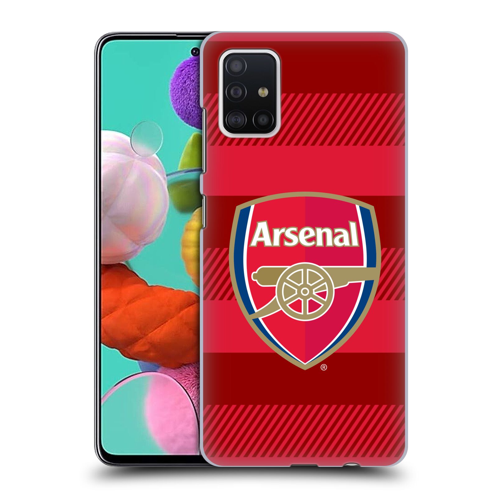 Plastové pouzdro na mobil Samsung Galaxy A51 - Head Case - Arsenal FC - Logo s pruhy