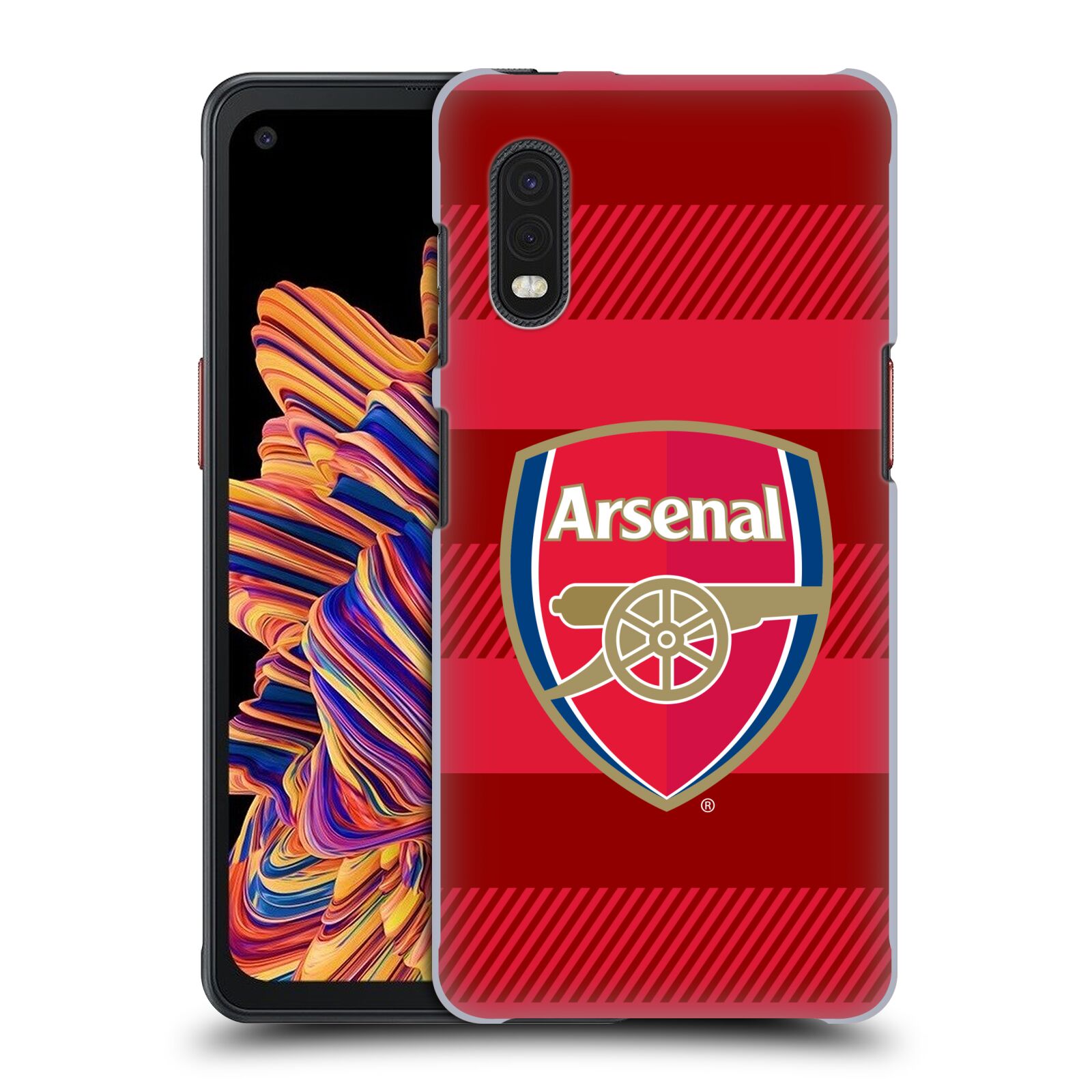 Plastové pouzdro na mobil Samsung Galaxy Xcover Pro - Head Case - Arsenal FC - Logo s pruhy