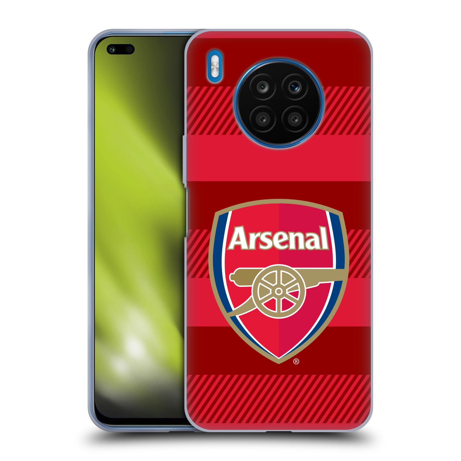 Silikonové pouzdro na mobil Huawei Nova 8i / Honor 50 Lite - Head Case - Arsenal FC - Logo s pruhy