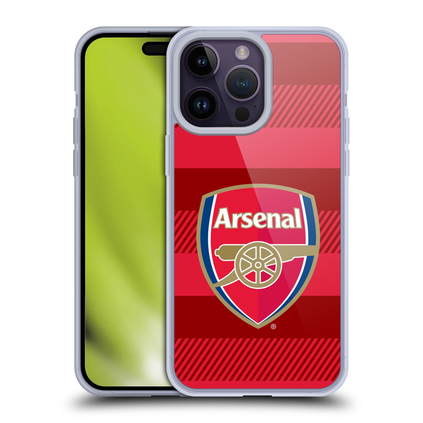 Silikonové pouzdro na mobil Apple iPhone 14 Pro Max - Head Case - Arsenal FC - Logo s pruhy