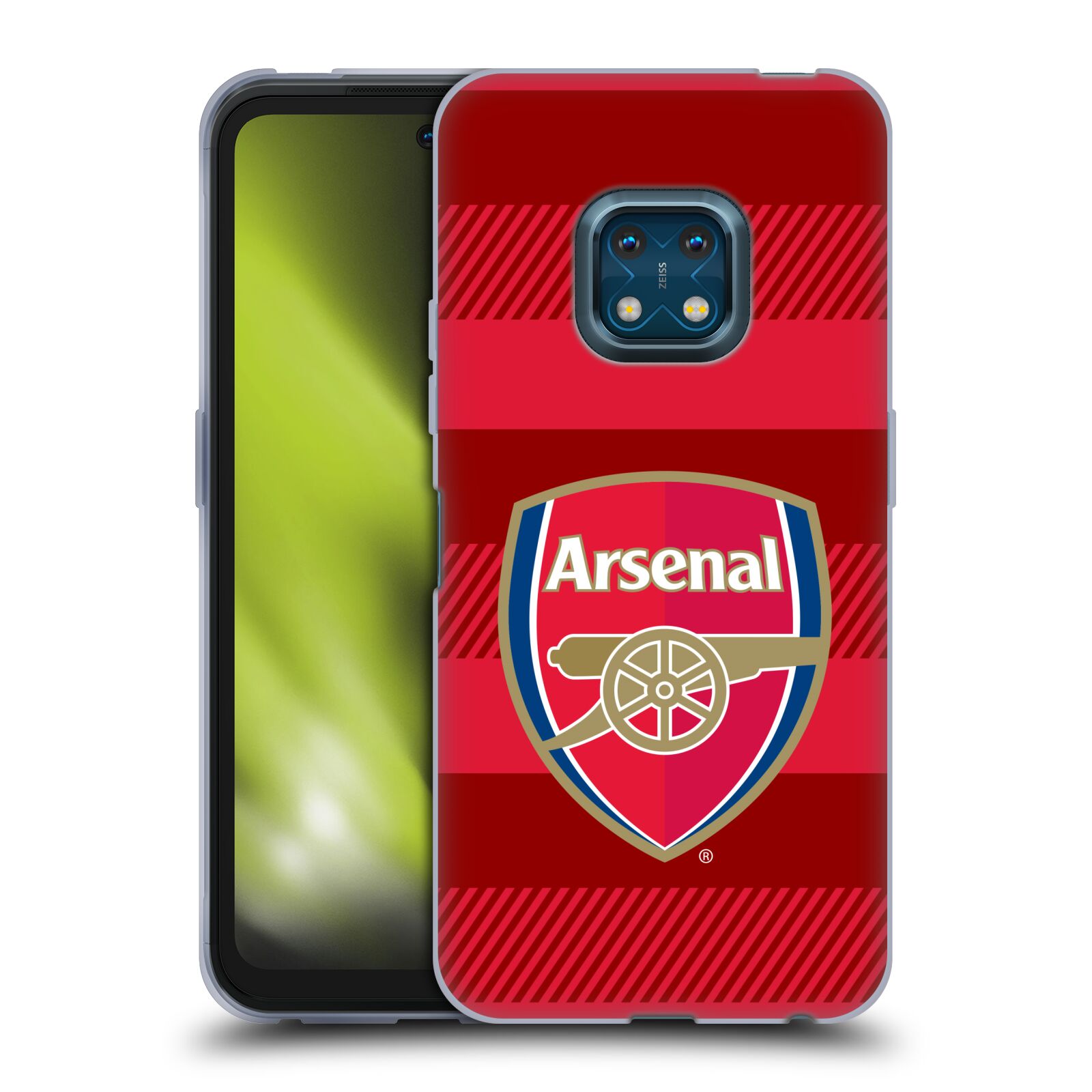 Silikonové pouzdro na mobil Nokia XR20 - Head Case - Arsenal FC - Logo s pruhy