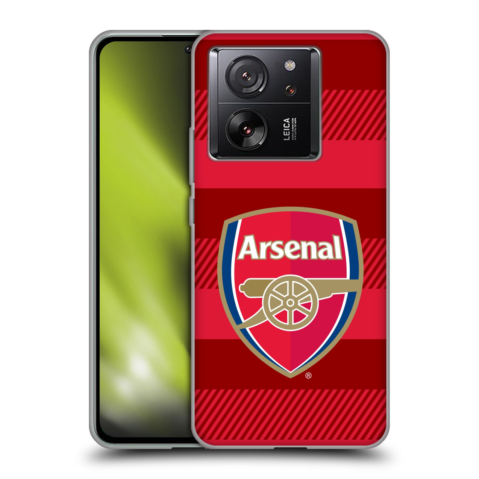 Silikonové pouzdro na mobil Xiaomi 13T / 13T Pro - Head Case - Arsenal FC - Logo s pruhy (Silikonový kryt, obal, pouzdro na mobilní telefon s motivem klubu Arsenal FC - Logo s pruhy pro Xiaomi 13T / 13T Pro)