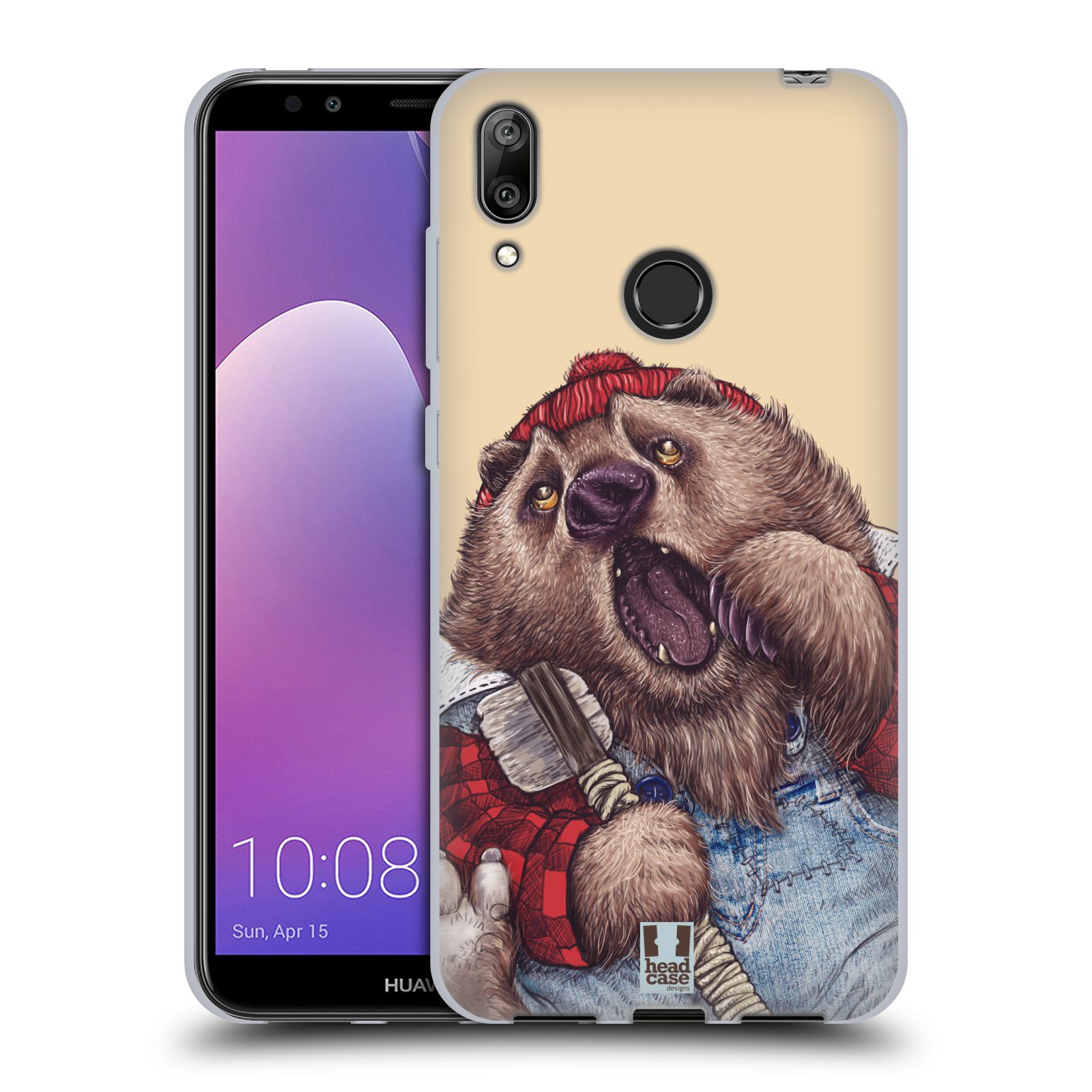 Silikonové pouzdro na mobil Huawei Y7 (2019) - Head Case - ANIMPLA MEDVĚD