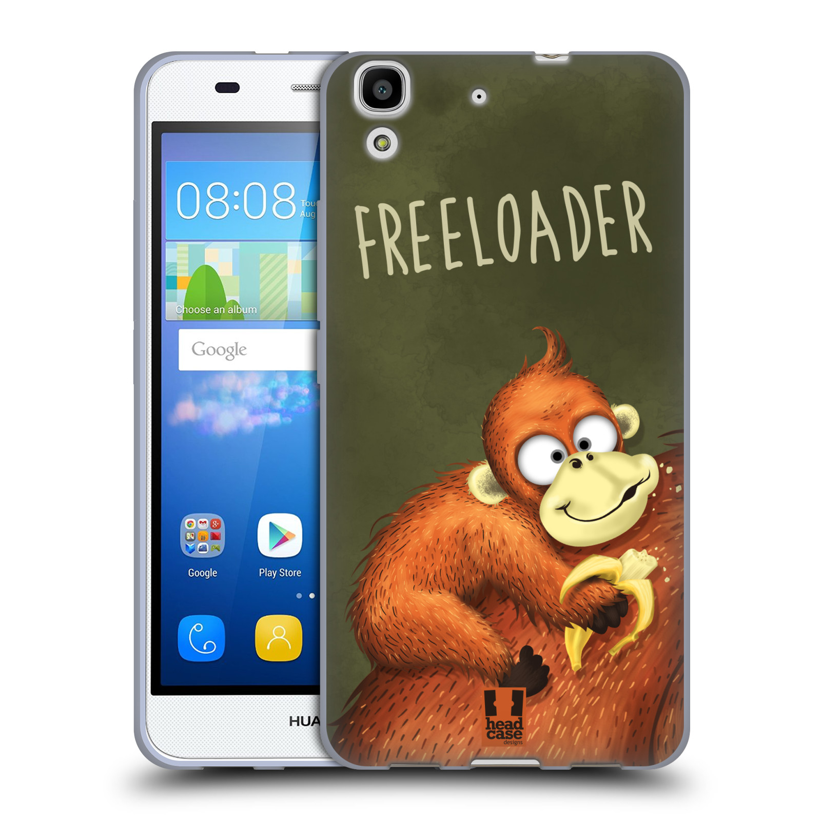 Silikonové pouzdro na mobil Huawei Y6 HEAD CASE Opičák Freeloader (Silikonový kryt či obal na mobilní telefon Huawei Y6 / Huawei Y6 Dual SIM)