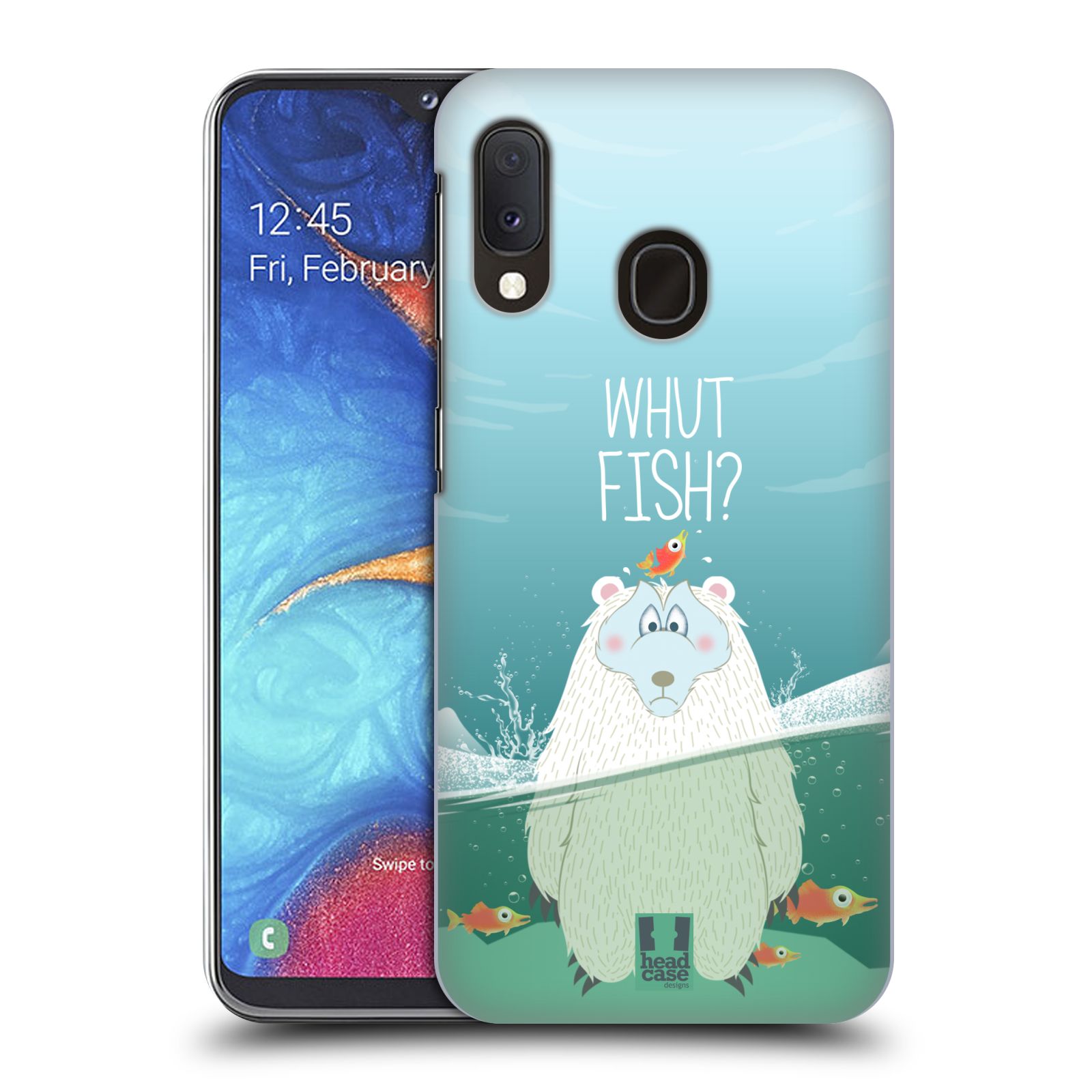 Plastové pouzdro na mobil Samsung Galaxy A20e - Head Case - Medvěd Whut Fish?