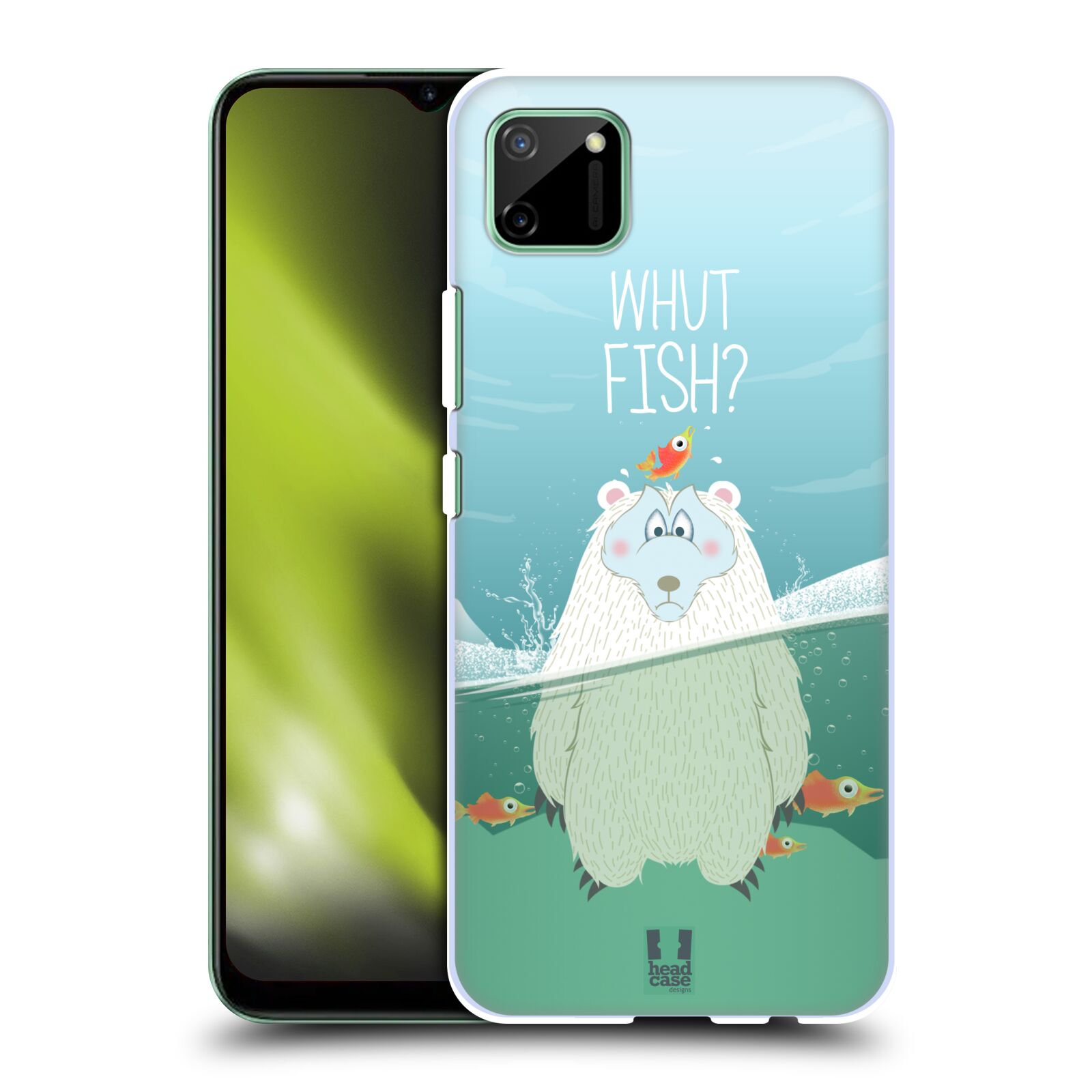 Plastové pouzdro na mobil Realme C11 - Head Case - Medvěd Whut Fish?