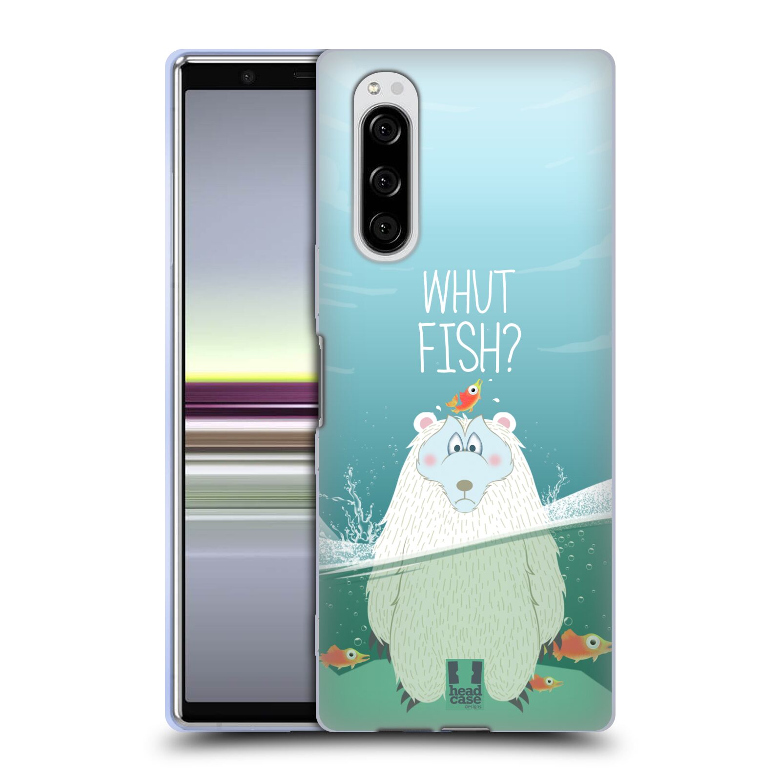 Silikonové pouzdro na mobil Sony Xperia 5 - Head Case - Medvěd Whut Fish?