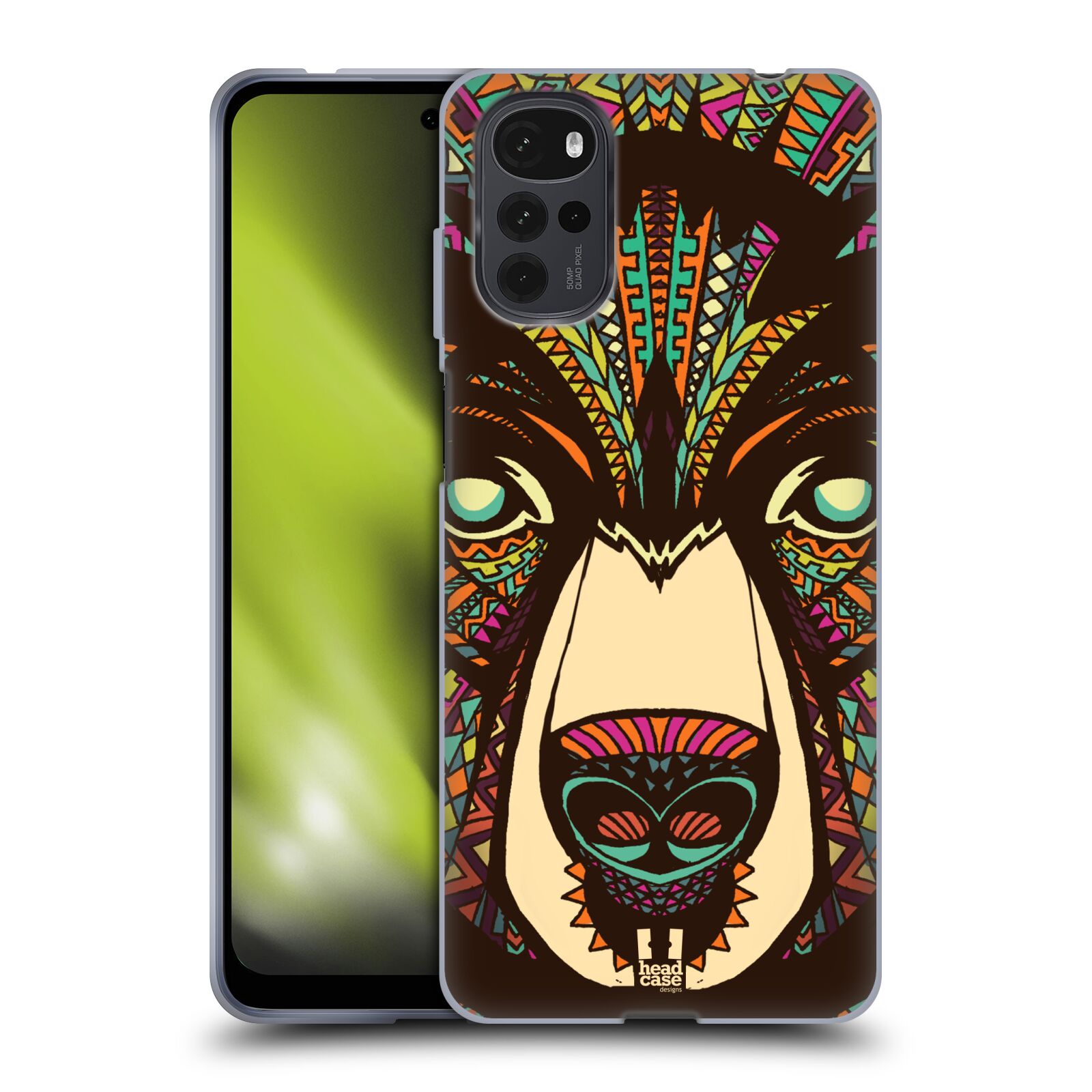 Silikonové pouzdro na mobil Motorola Moto G22 - Head Case - AZTEC MEDVĚD