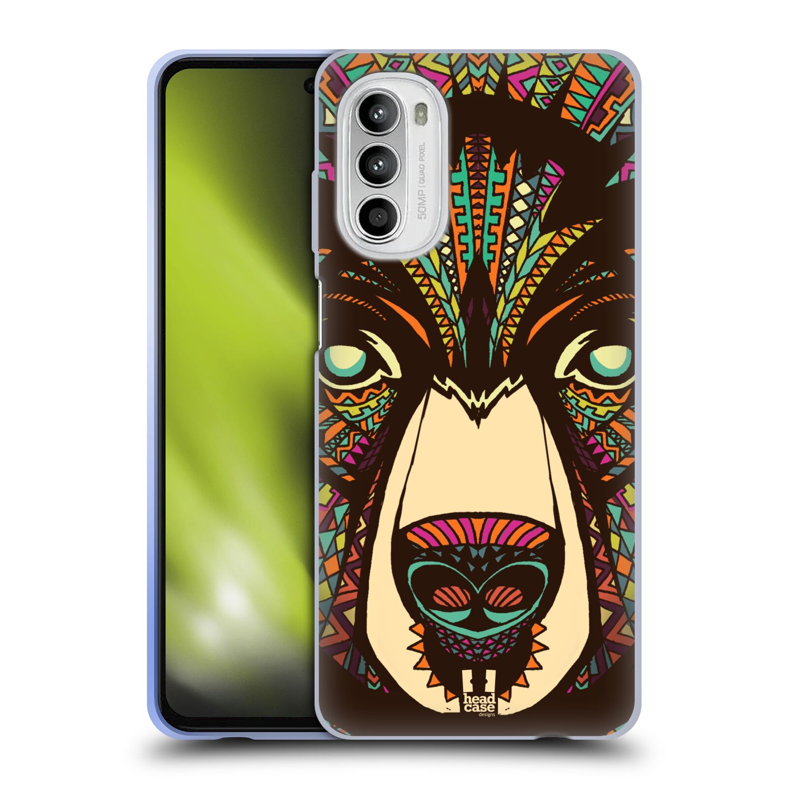 Silikonové pouzdro na mobil Motorola Moto G52 - Head Case - AZTEC MEDVĚD