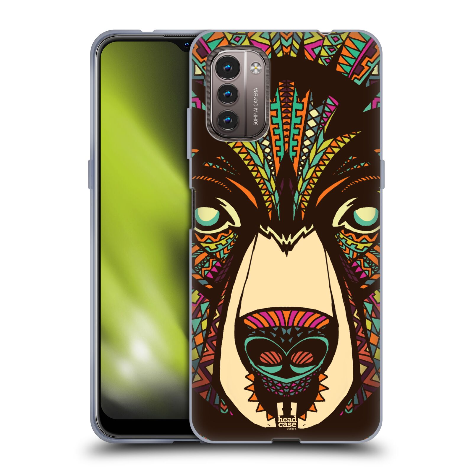 Silikonové pouzdro na mobil Nokia G11 / G21 - Head Case - AZTEC MEDVĚD