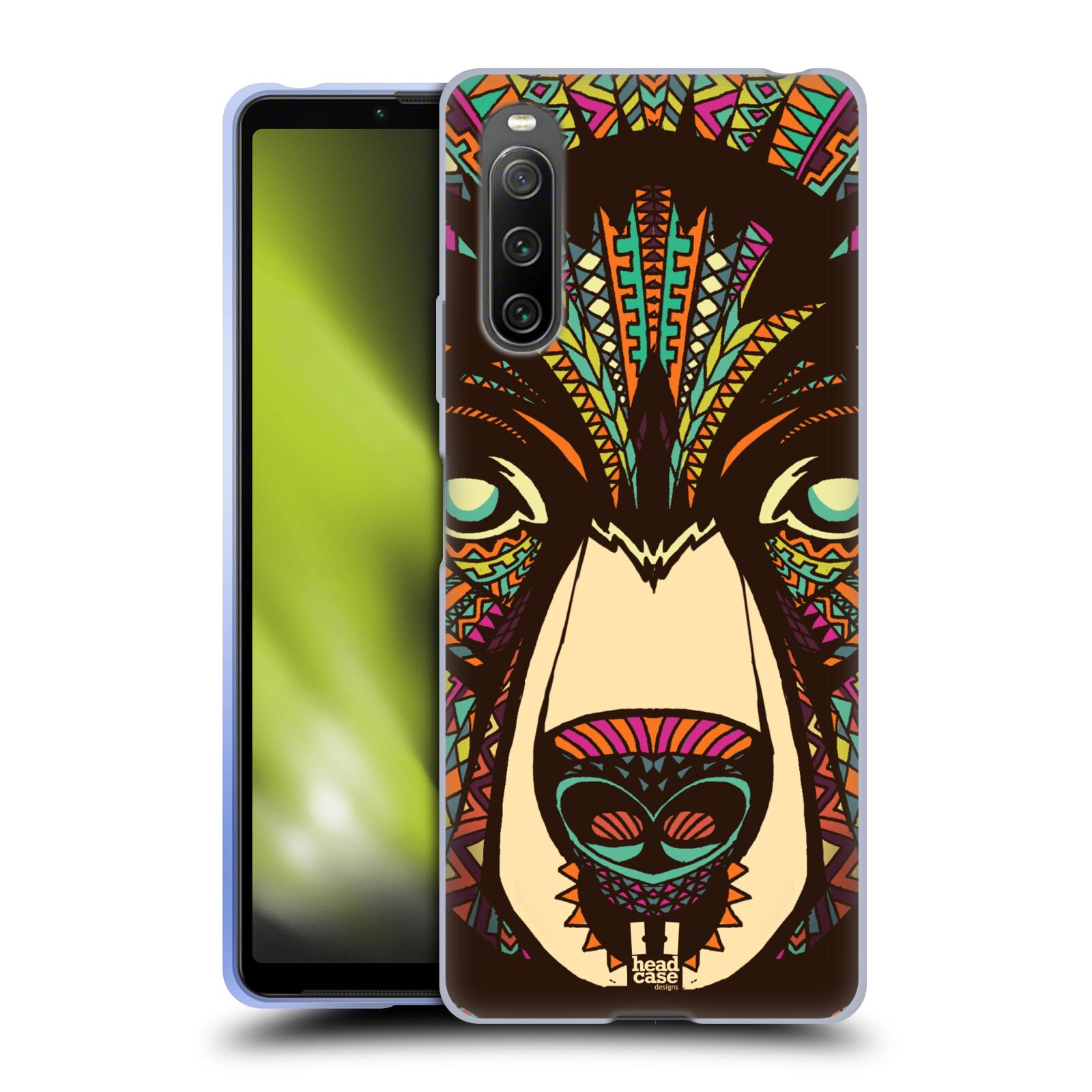 Silikonové pouzdro na mobil Sony Xperia 10 IV - Head Case - AZTEC MEDVĚD