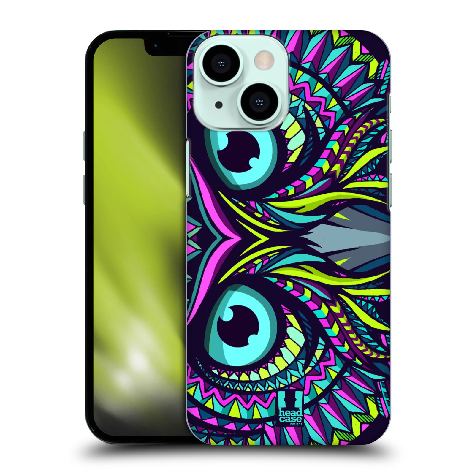 Plastové pouzdro na mobil Apple iPhone 13 Mini - Head Case - AZTEC SOVA (Plastový kryt, pouzdro, obal na mobilní telefon Apple iPhone 13 Mini s motivem AZTEC SOVA)